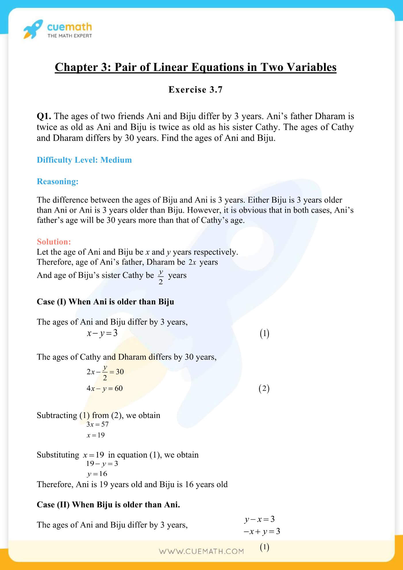 NCERT Solutions Class 10 Maths Chapter 3 Pair Of Linear Equations 78