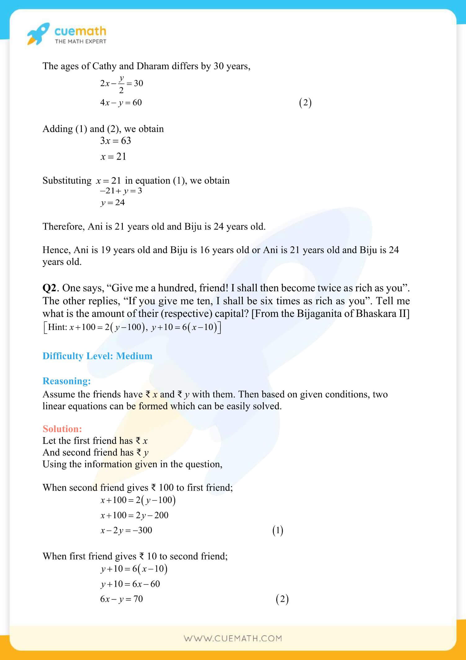 NCERT Solutions Class 10 Maths Chapter 3 Pair Of Linear Equations 79