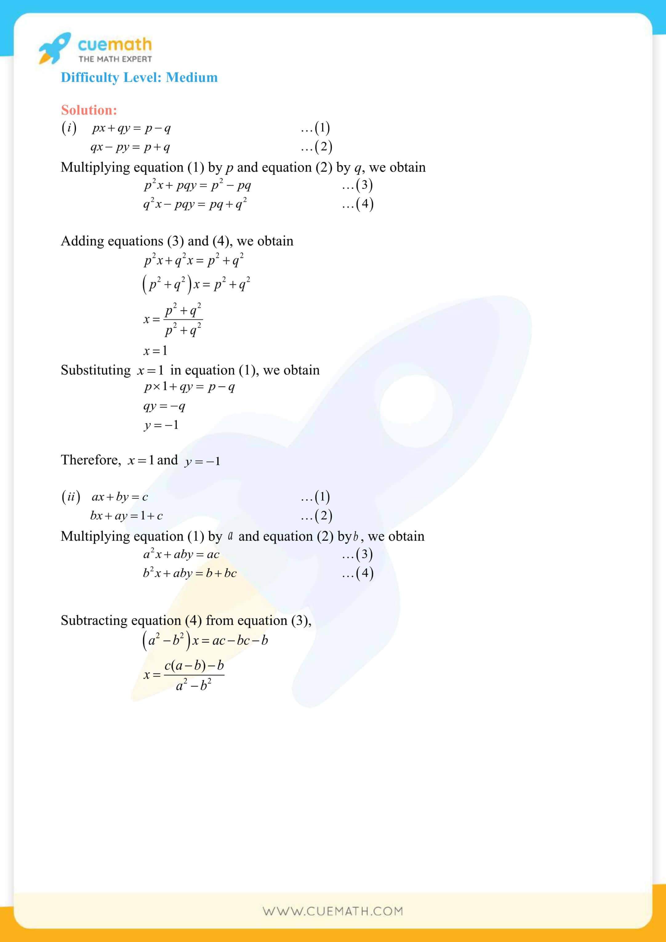 NCERT Solutions Class 10 Maths Chapter 3 Pair Of Linear Equations 8