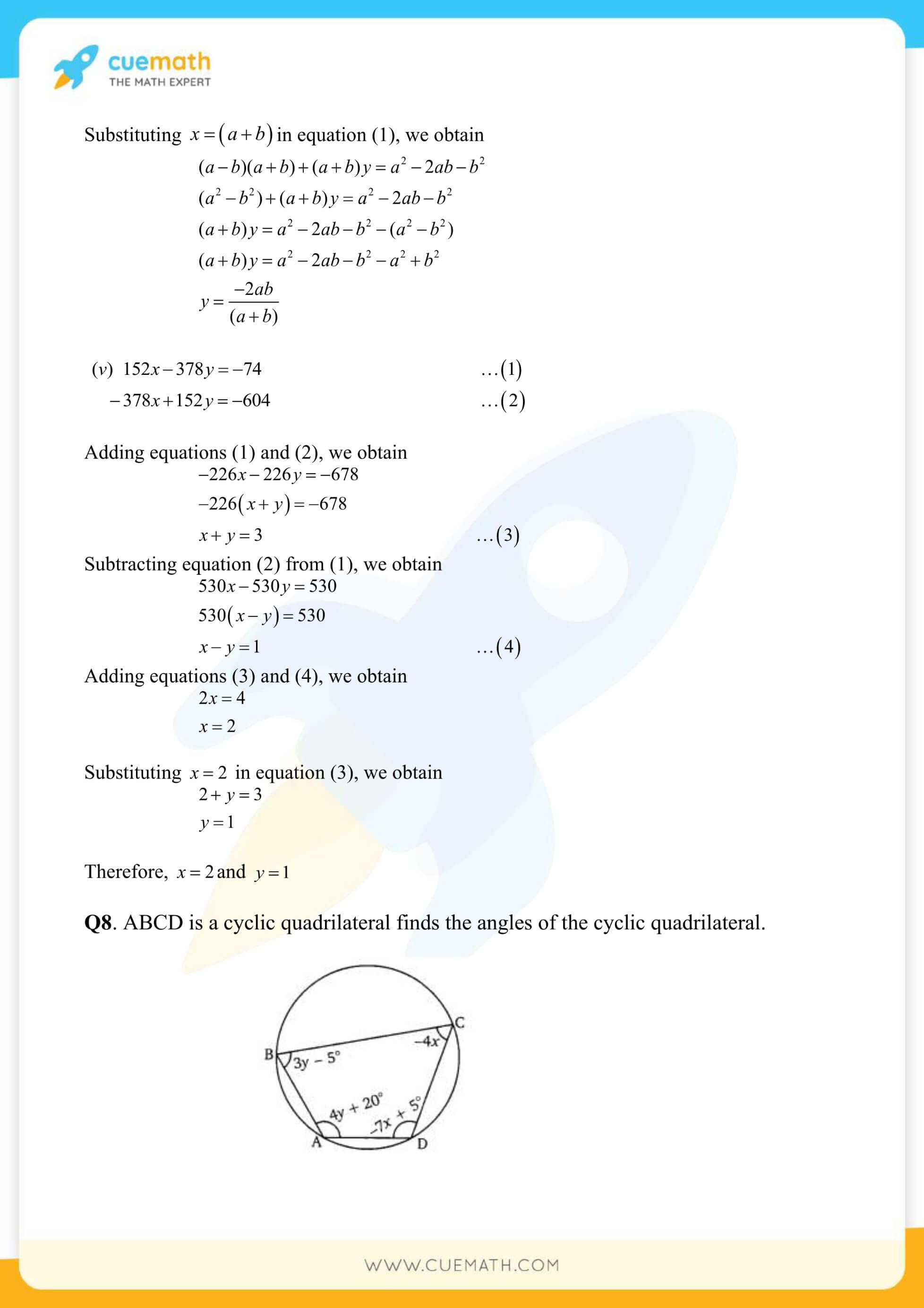 NCERT Solutions Class 10 Maths Chapter 3 Pair Of Linear Equations 87