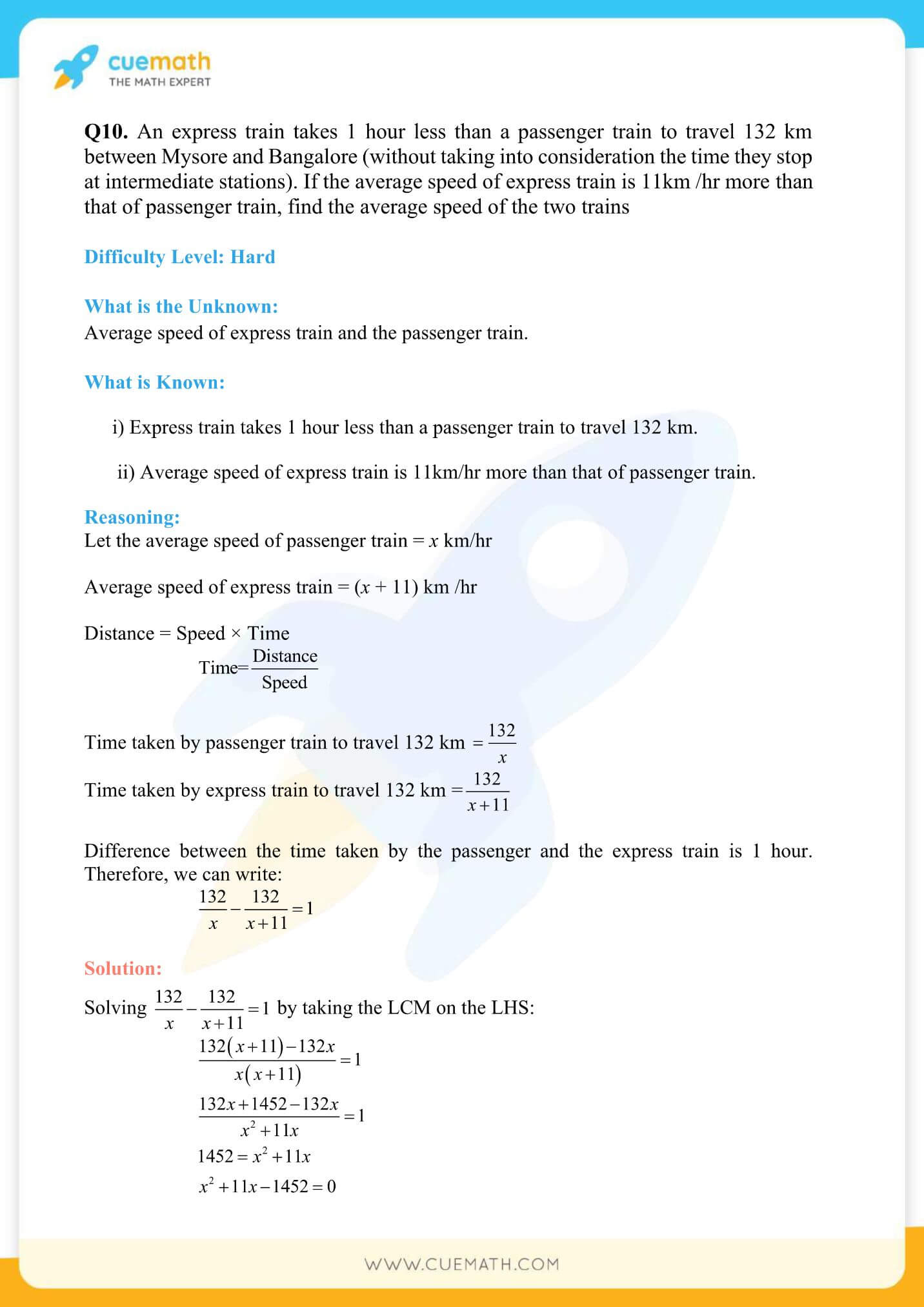 NCERT Solutions Class 10 Maths Chapter 4 Quadratic Equations 30