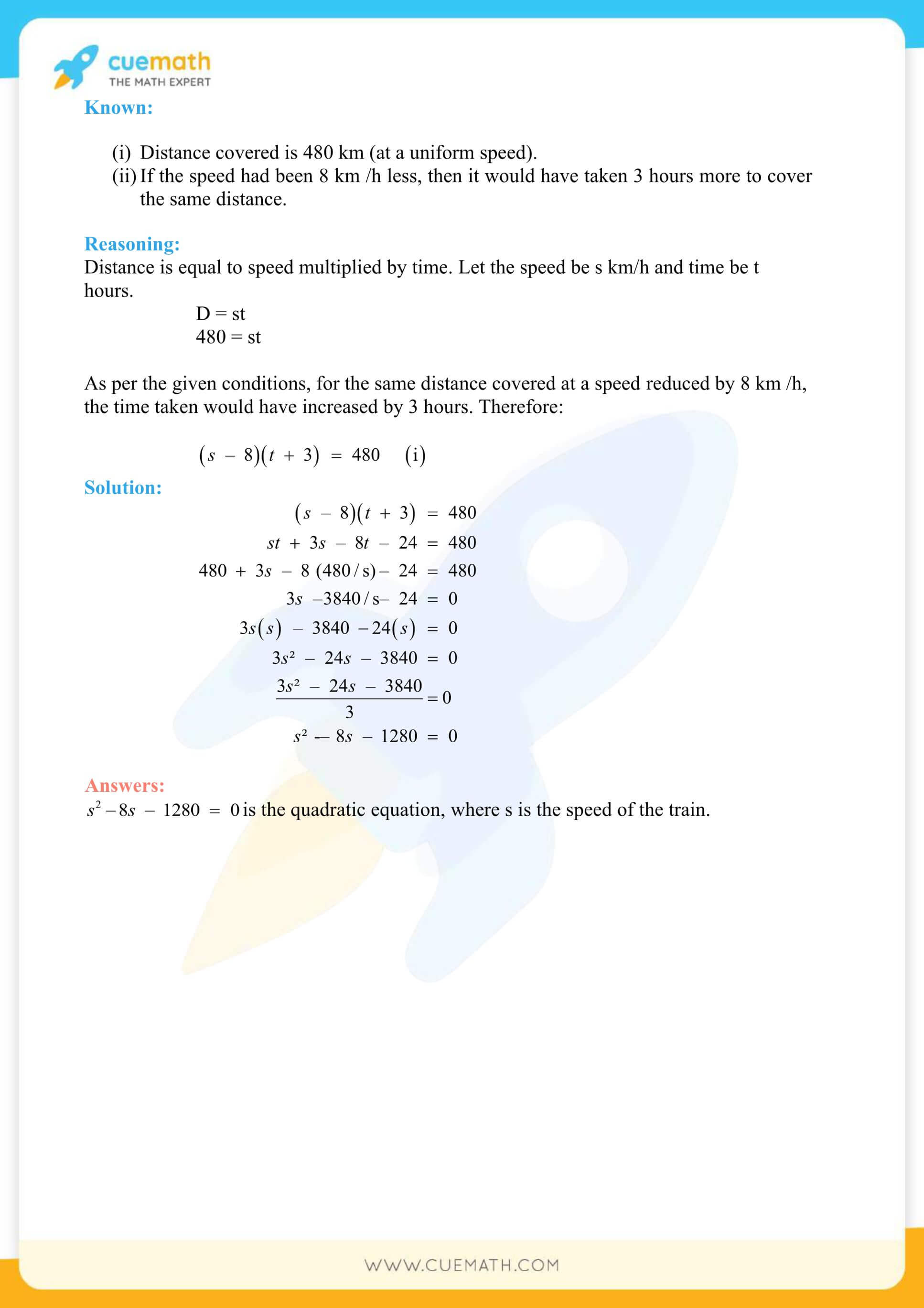 NCERT Solutions Class 10 Maths Chapter 4 Quadratic Equations 6
