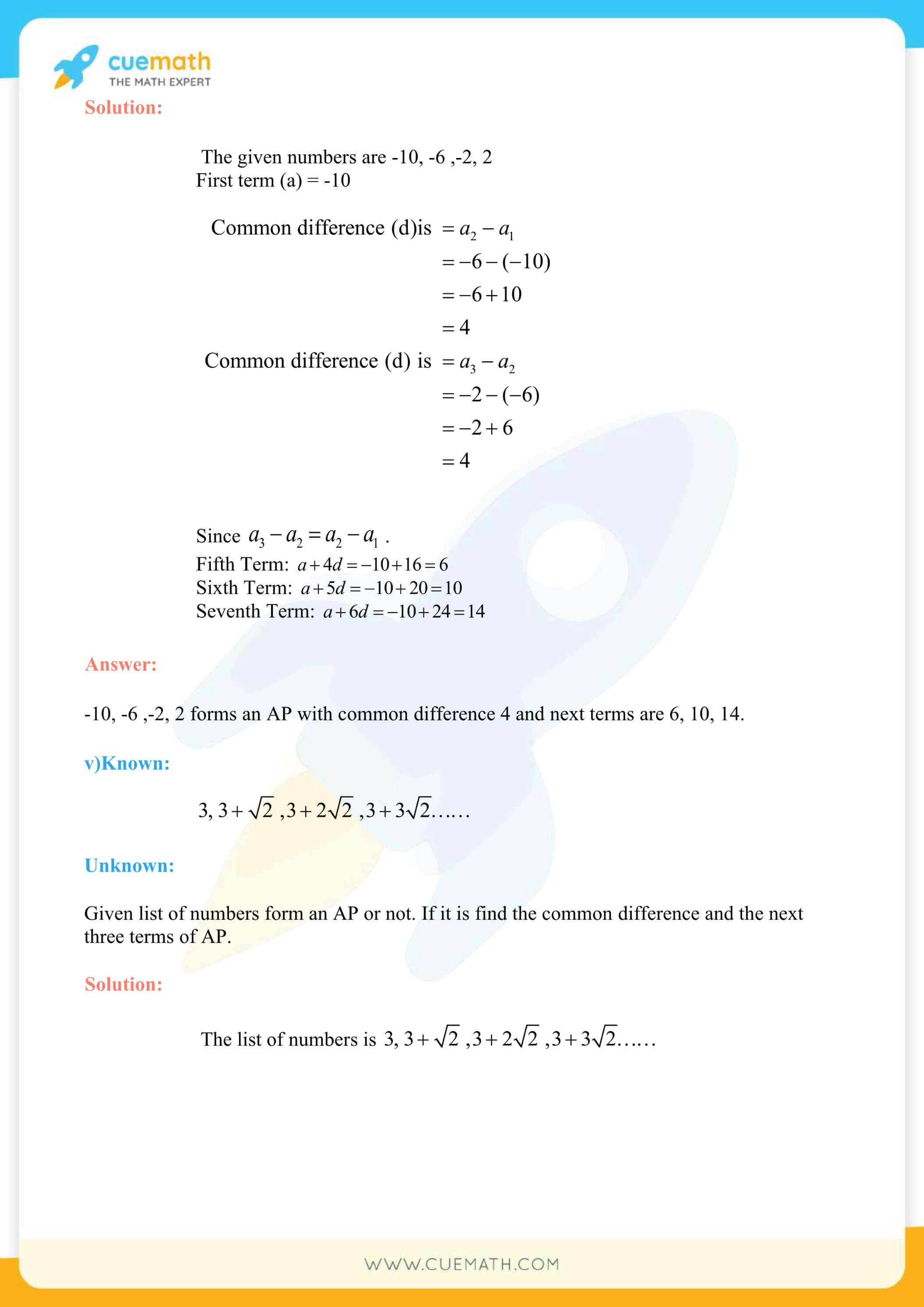NCERT Solutions Class 10 Maths Chapter 5 Exercise 5.1 13
