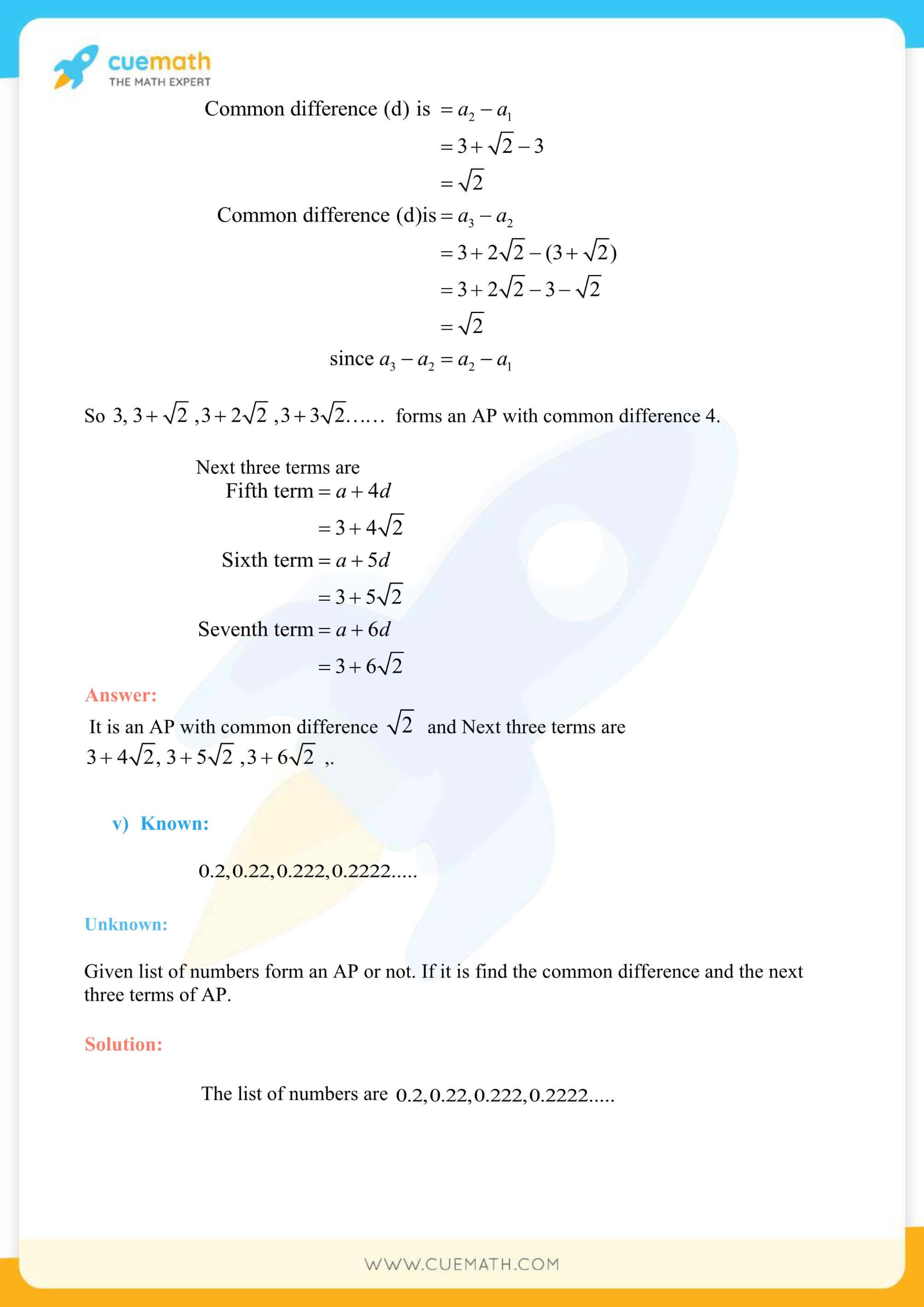 NCERT Solutions Class 10 Maths Chapter 5 Exercise 5.1 14