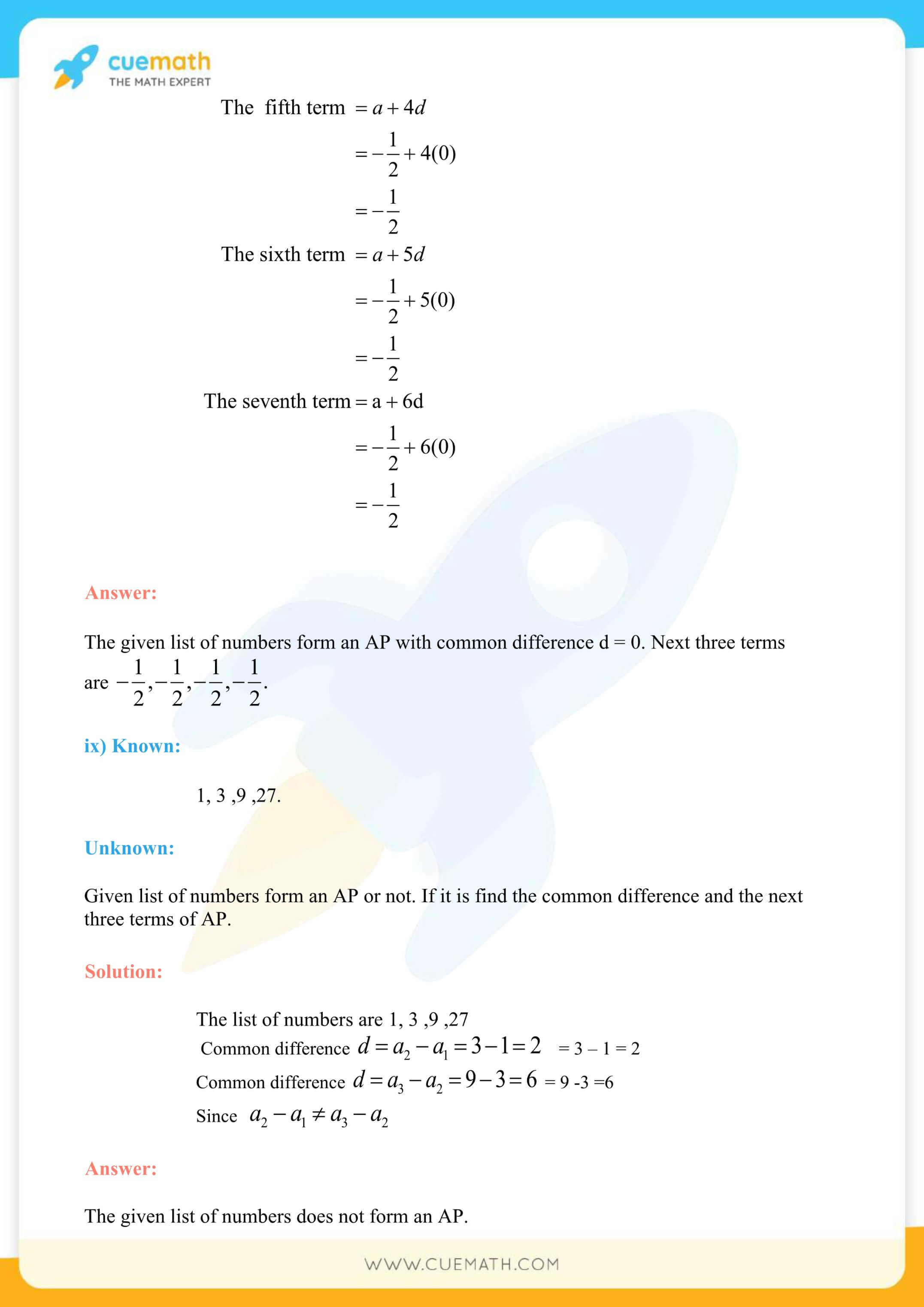 NCERT Solutions Class 10 Maths Chapter 5 Exercise 5.1 17