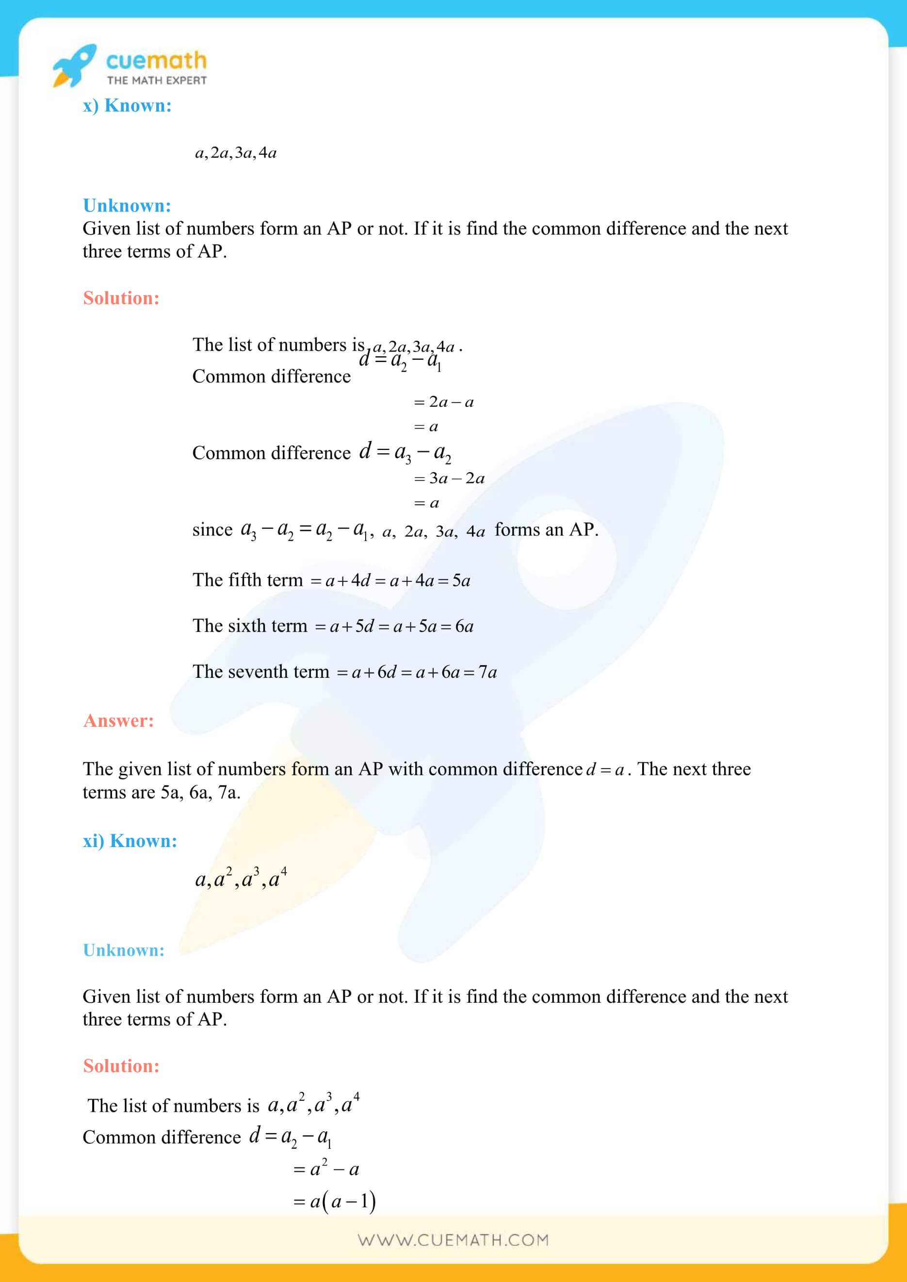 NCERT Solutions Class 10 Maths Chapter 5 Exercise 5.1 18