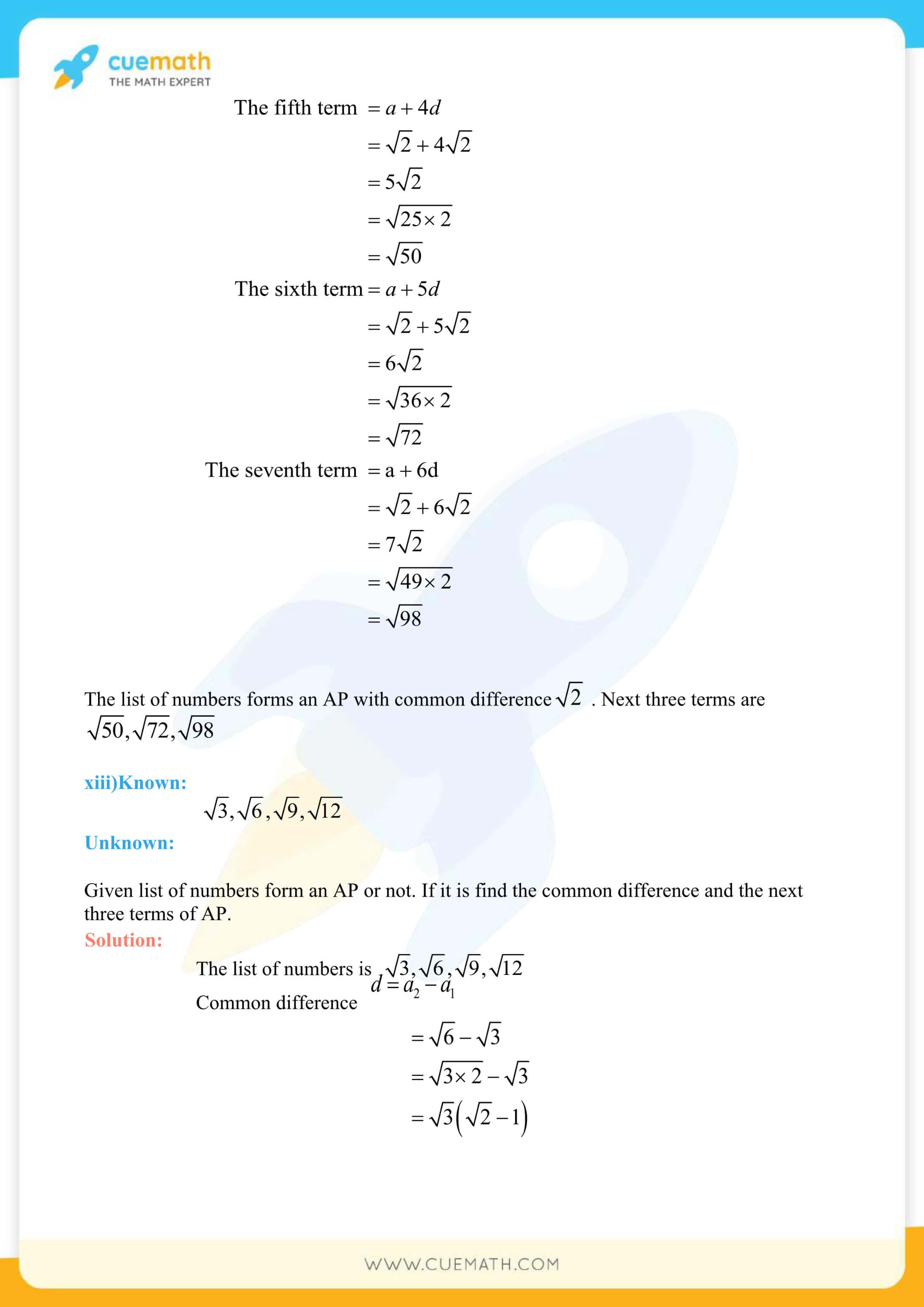 NCERT Solutions Class 10 Maths Chapter 5 Arithmetic Progressions 20