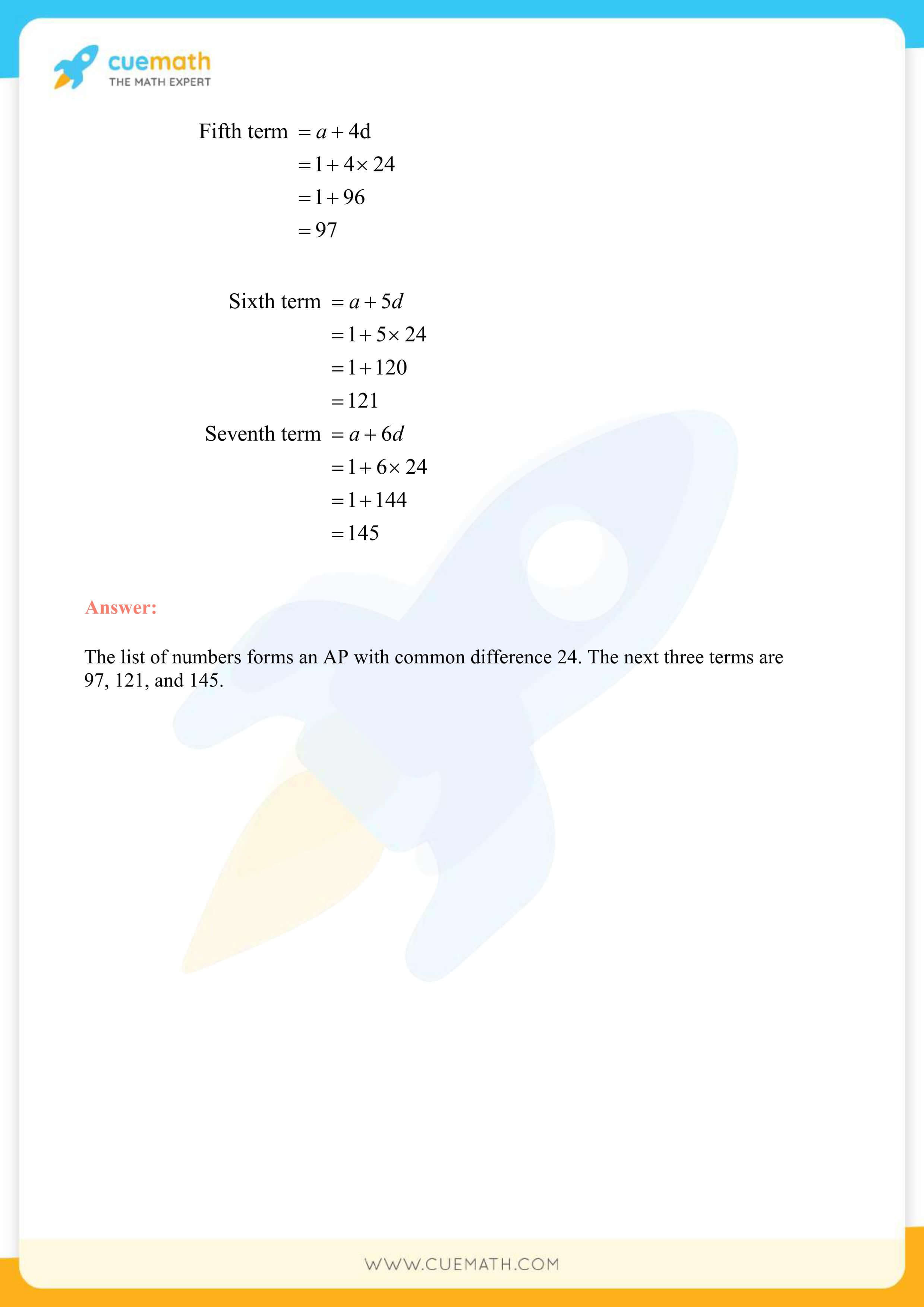 NCERT Solutions Class 10 Maths Chapter 5 Exercise 5.1 22