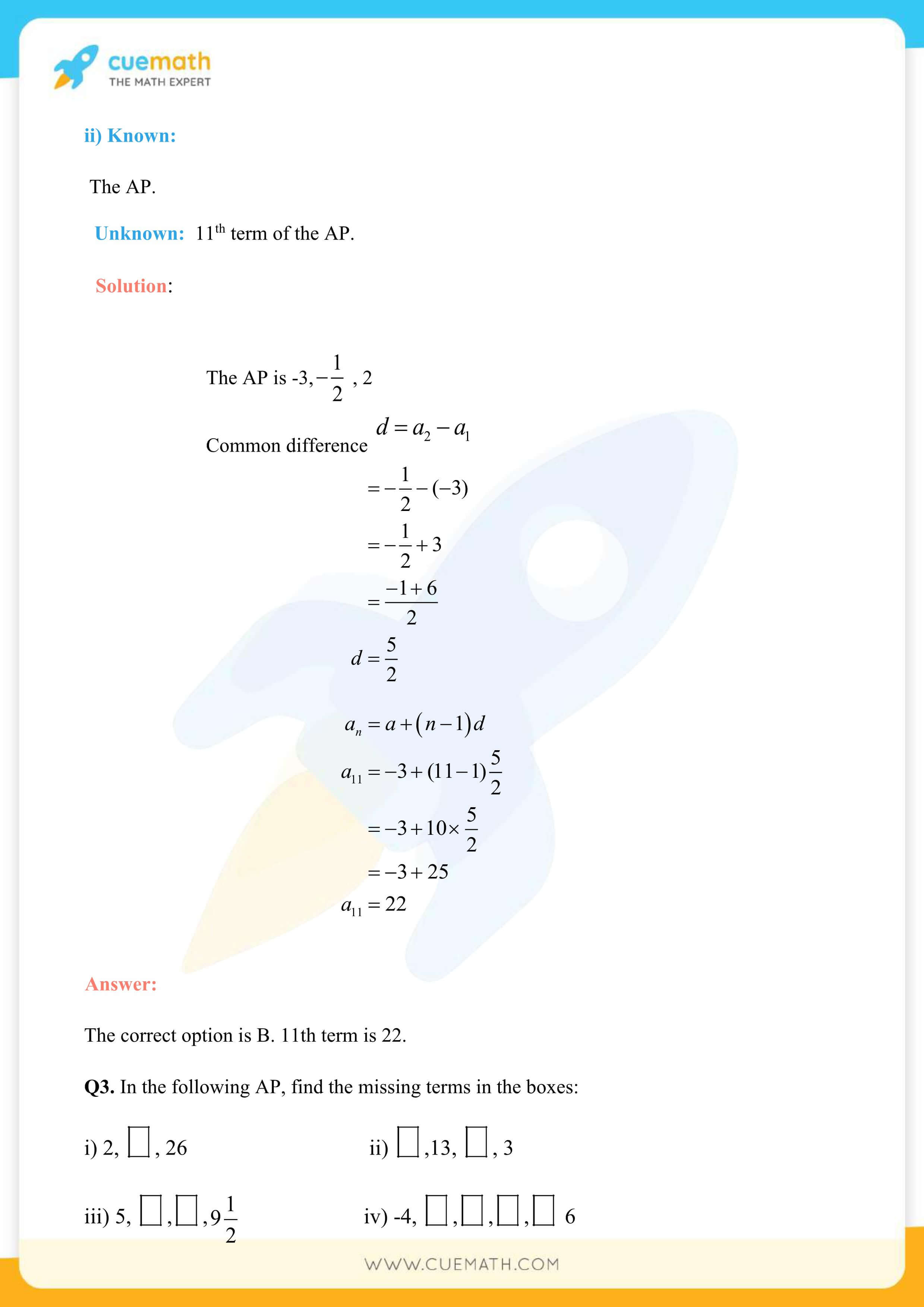 NCERT Solutions Class 10 Maths Chapter 5 Arithmetic Progressions 27