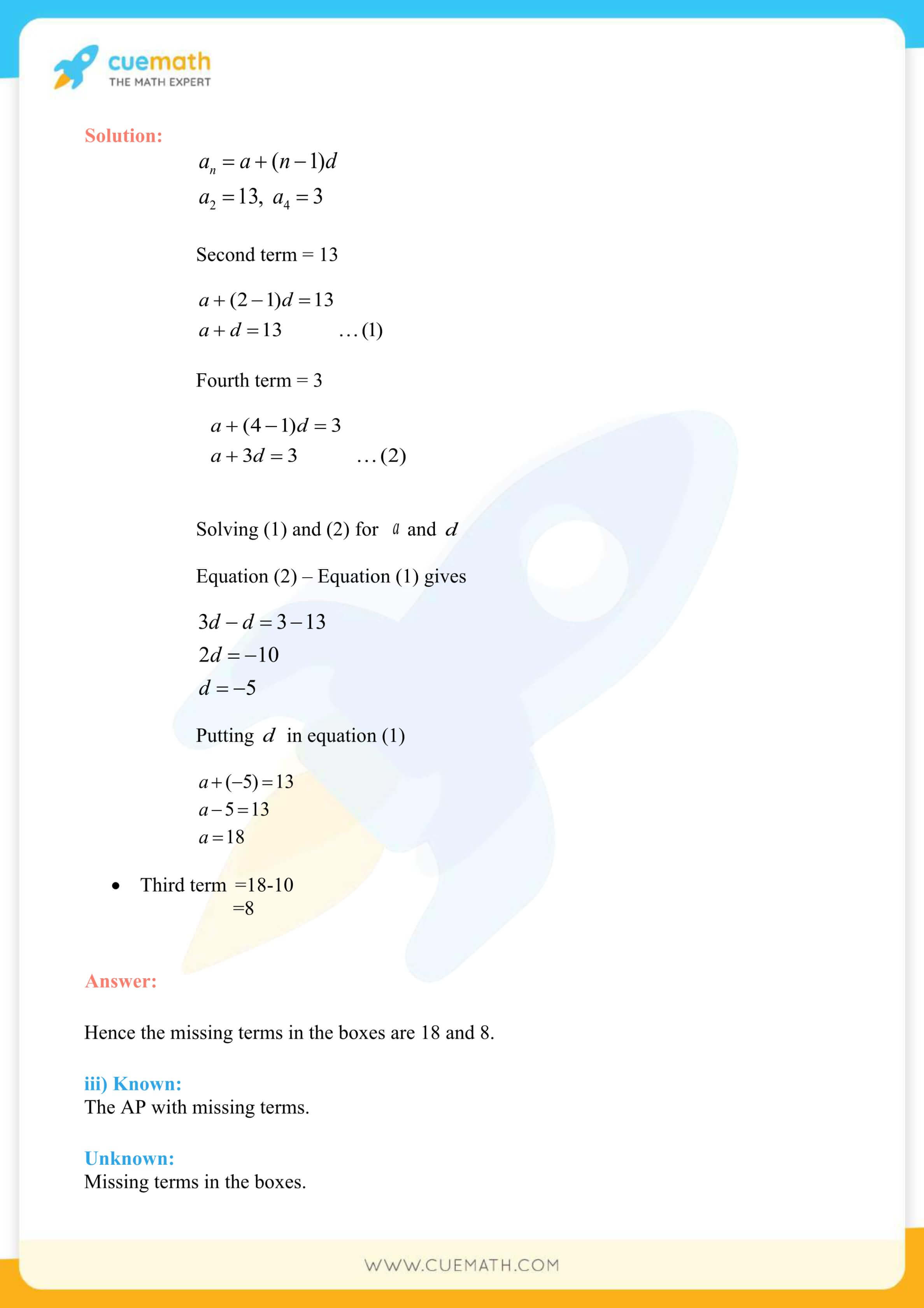 NCERT Solutions Class 10 Maths Chapter 5 Arithmetic Progressions 29