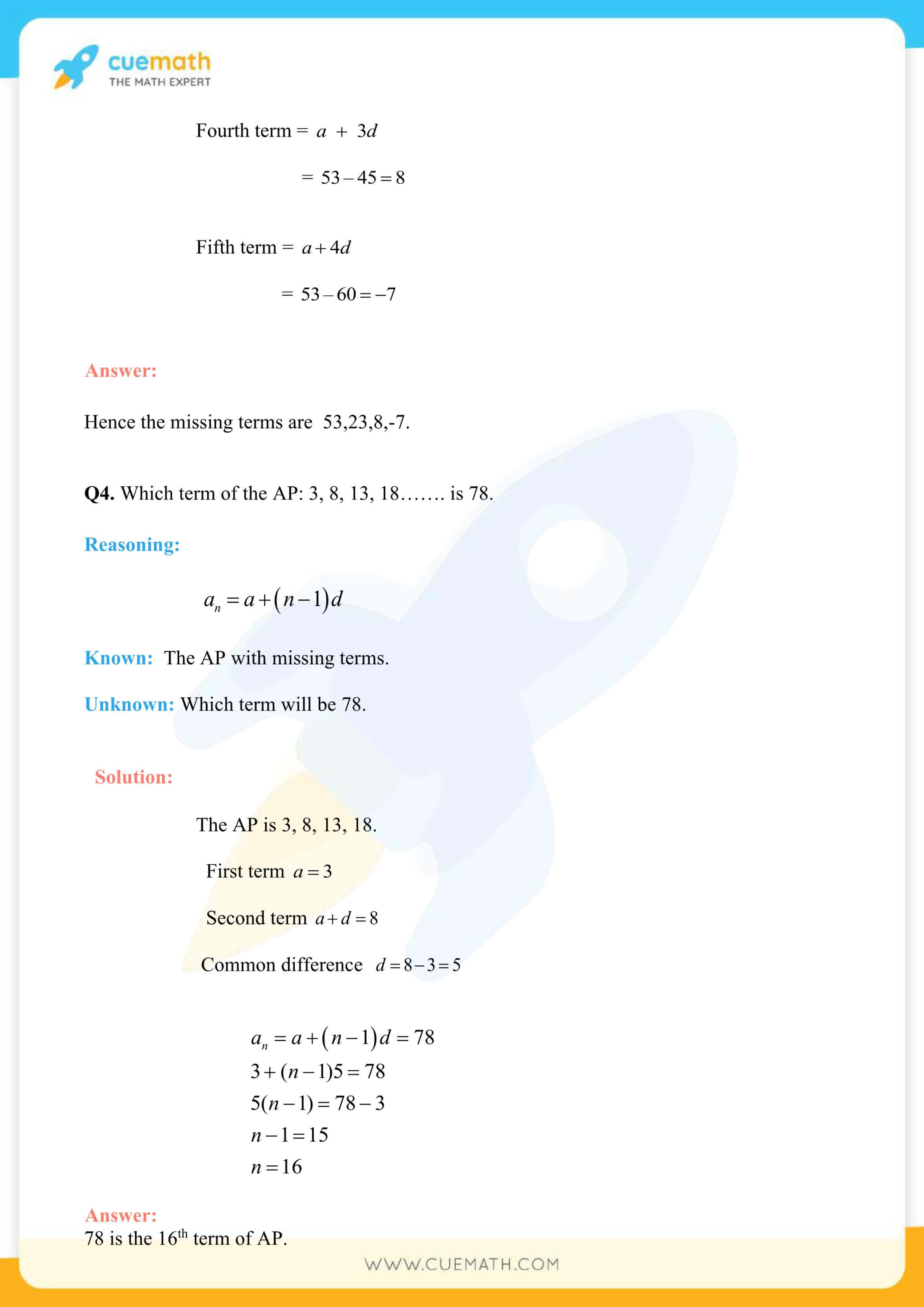 NCERT Solutions Class 10 Maths Chapter 5 Arithmetic Progressions 32