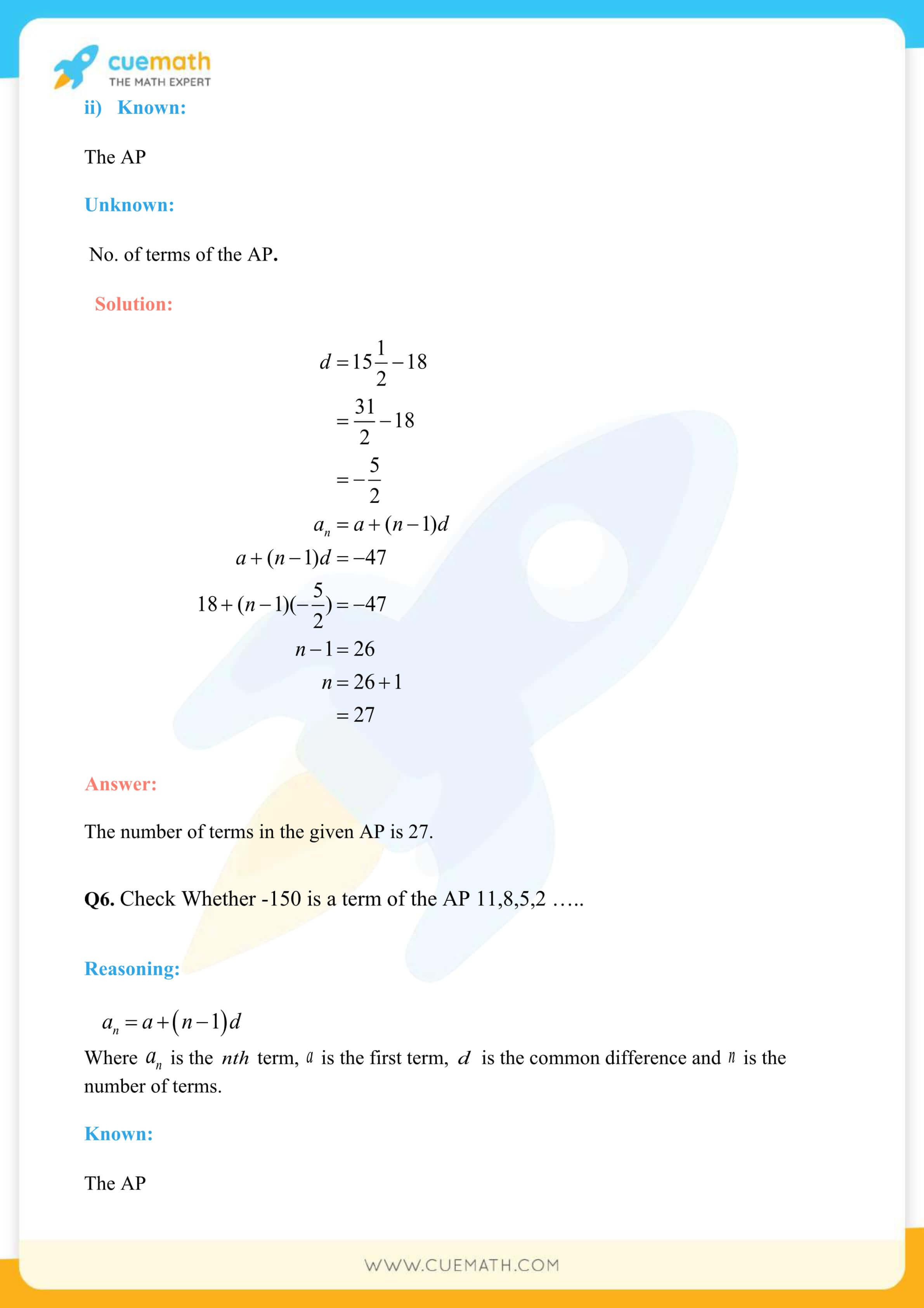 NCERT Solutions Class 10 Maths Chapter 5 Arithmetic Progressions 34