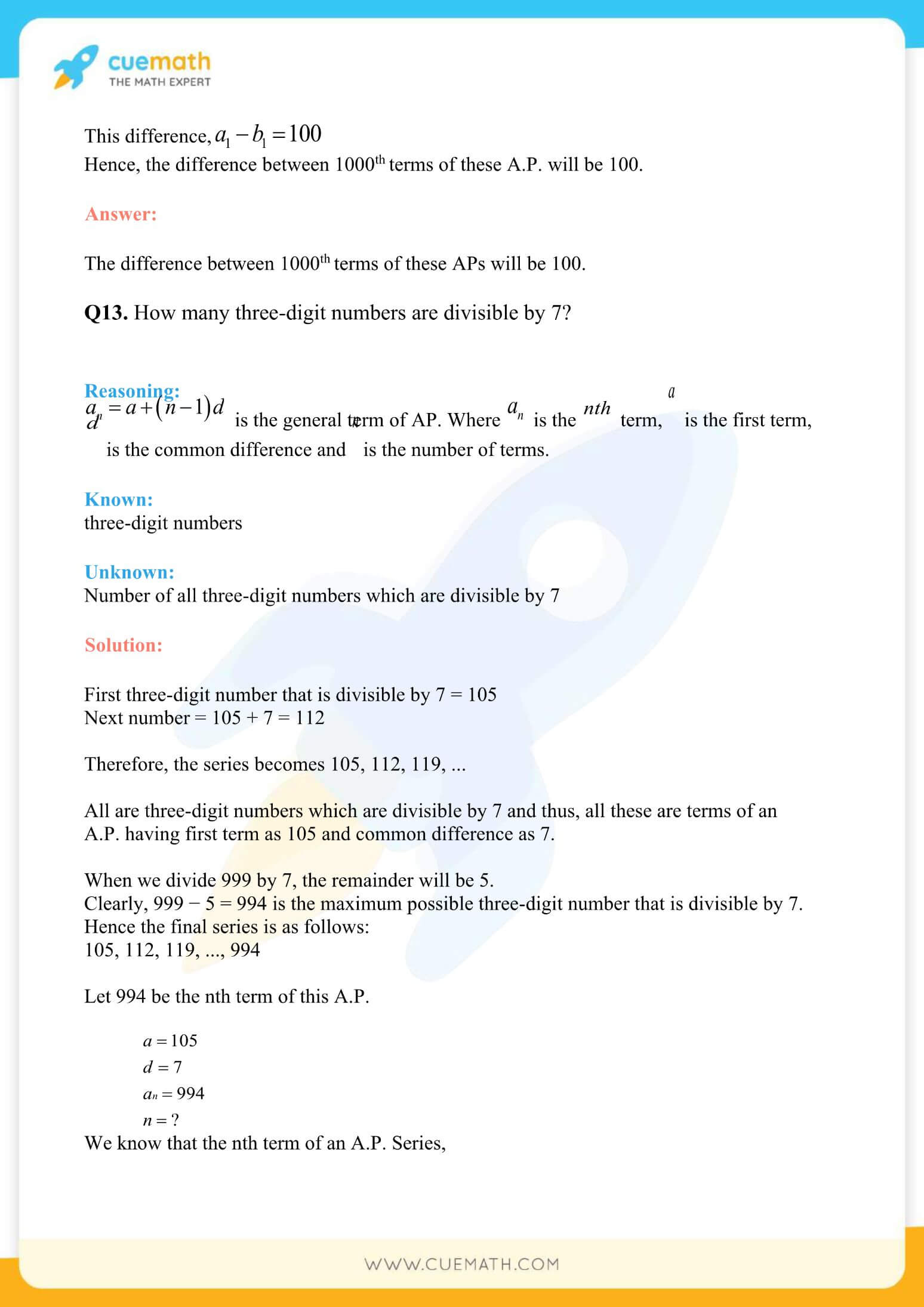 NCERT Solutions Class 10 Maths Chapter 5 Arithmetic Progressions 42