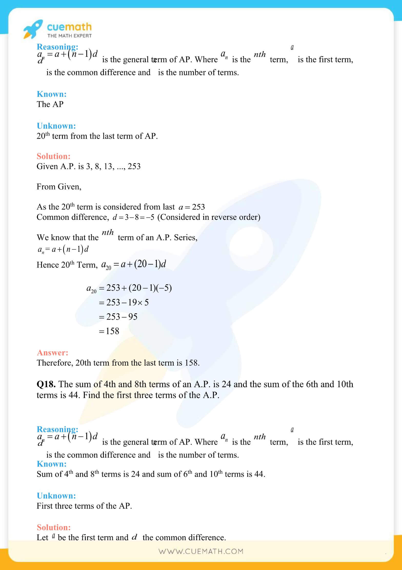 NCERT Solutions Class 10 Maths Chapter 5 Arithmetic Progressions 46