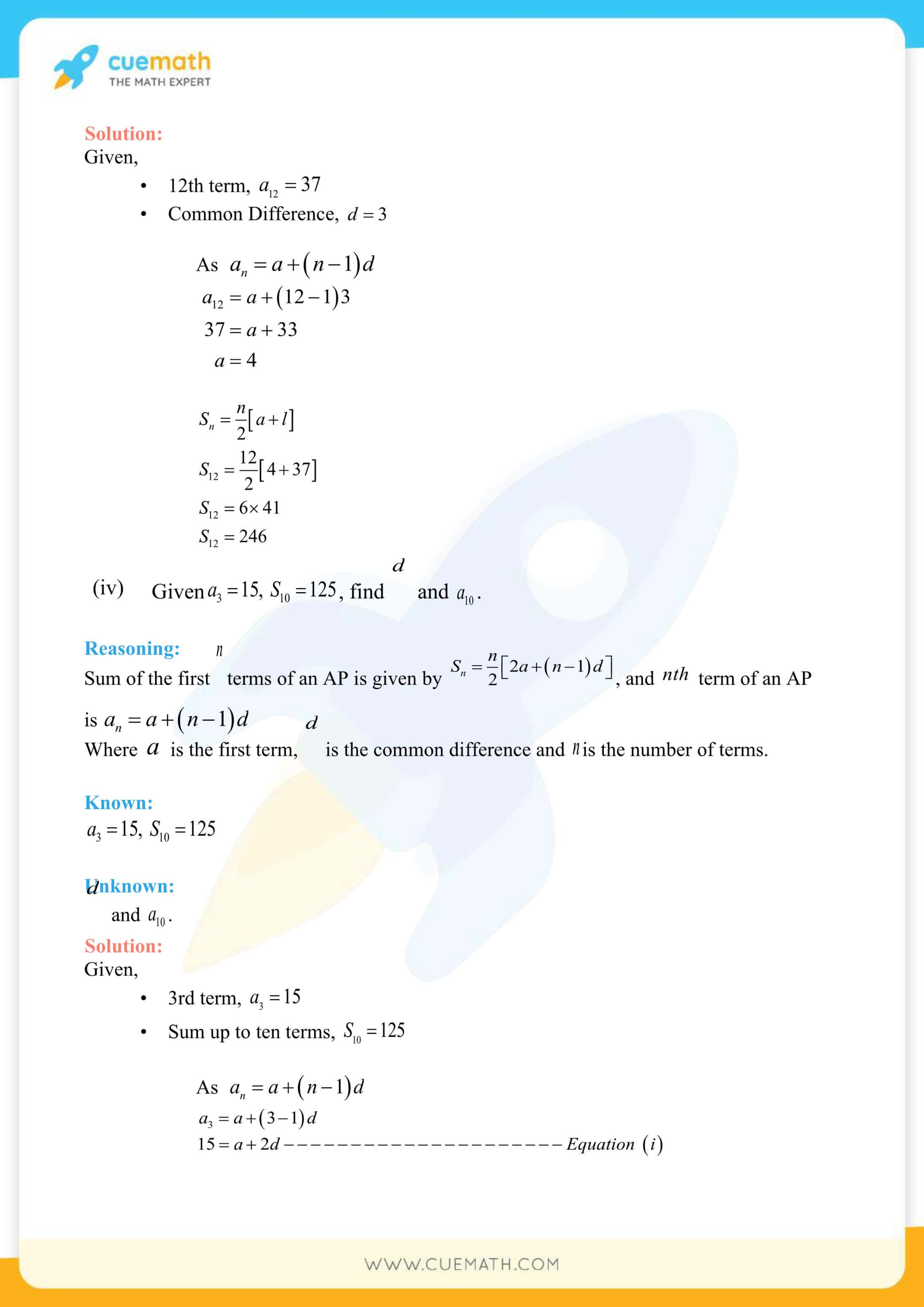 NCERT Solutions Class 10 Maths Chapter 5 Arithmetic Progressions 58