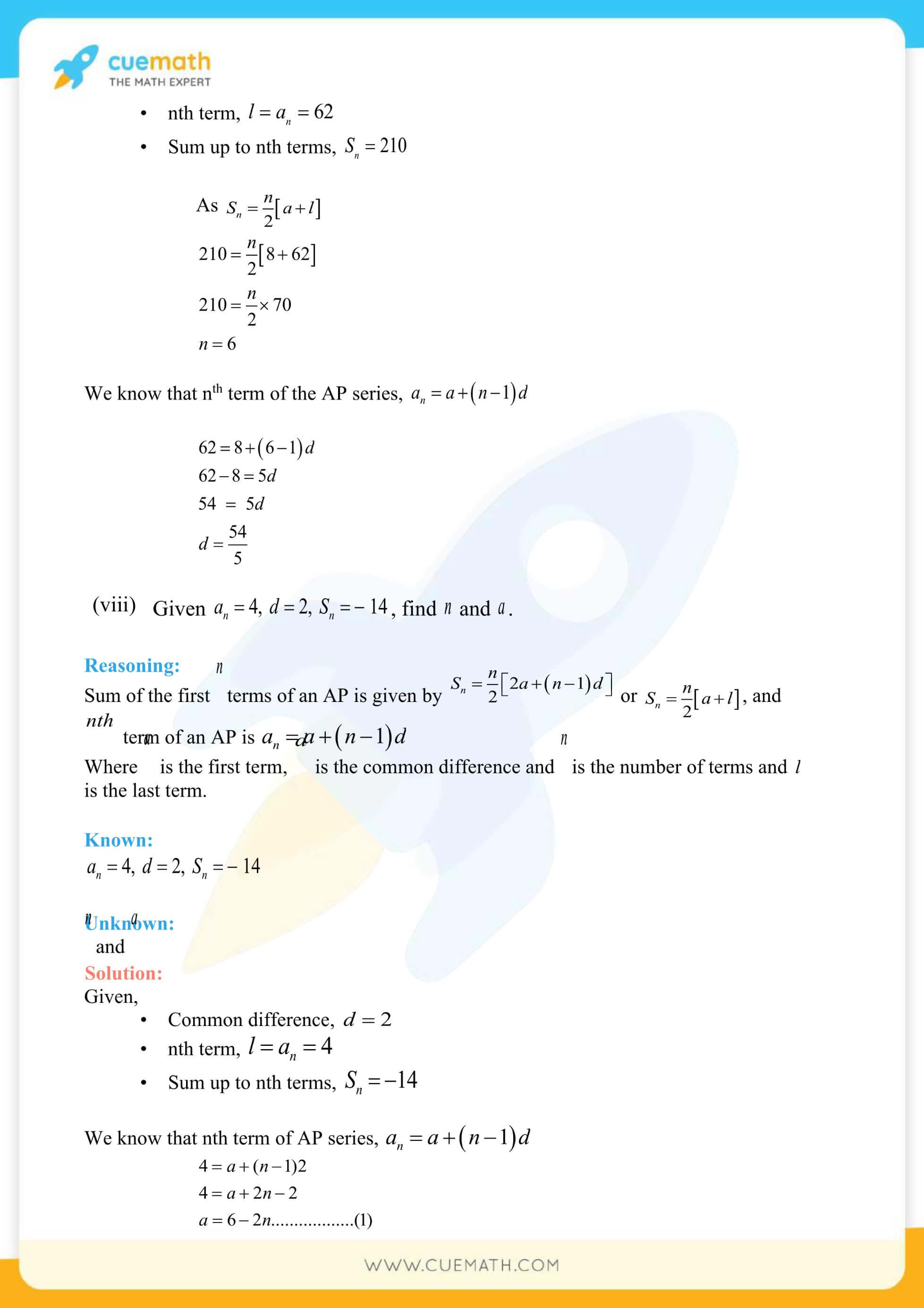 NCERT Solutions Class 10 Maths Chapter 5 Arithmetic Progressions 62