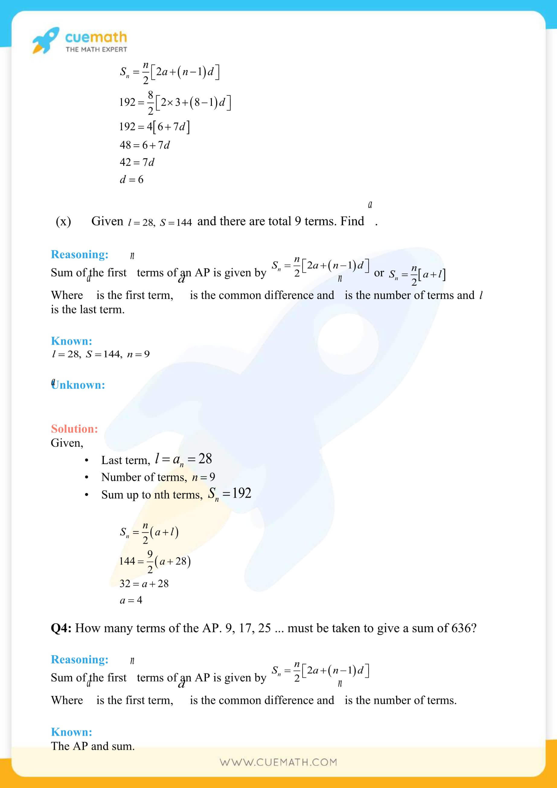 NCERT Solutions Class 10 Maths Chapter 5 Arithmetic Progressions 64