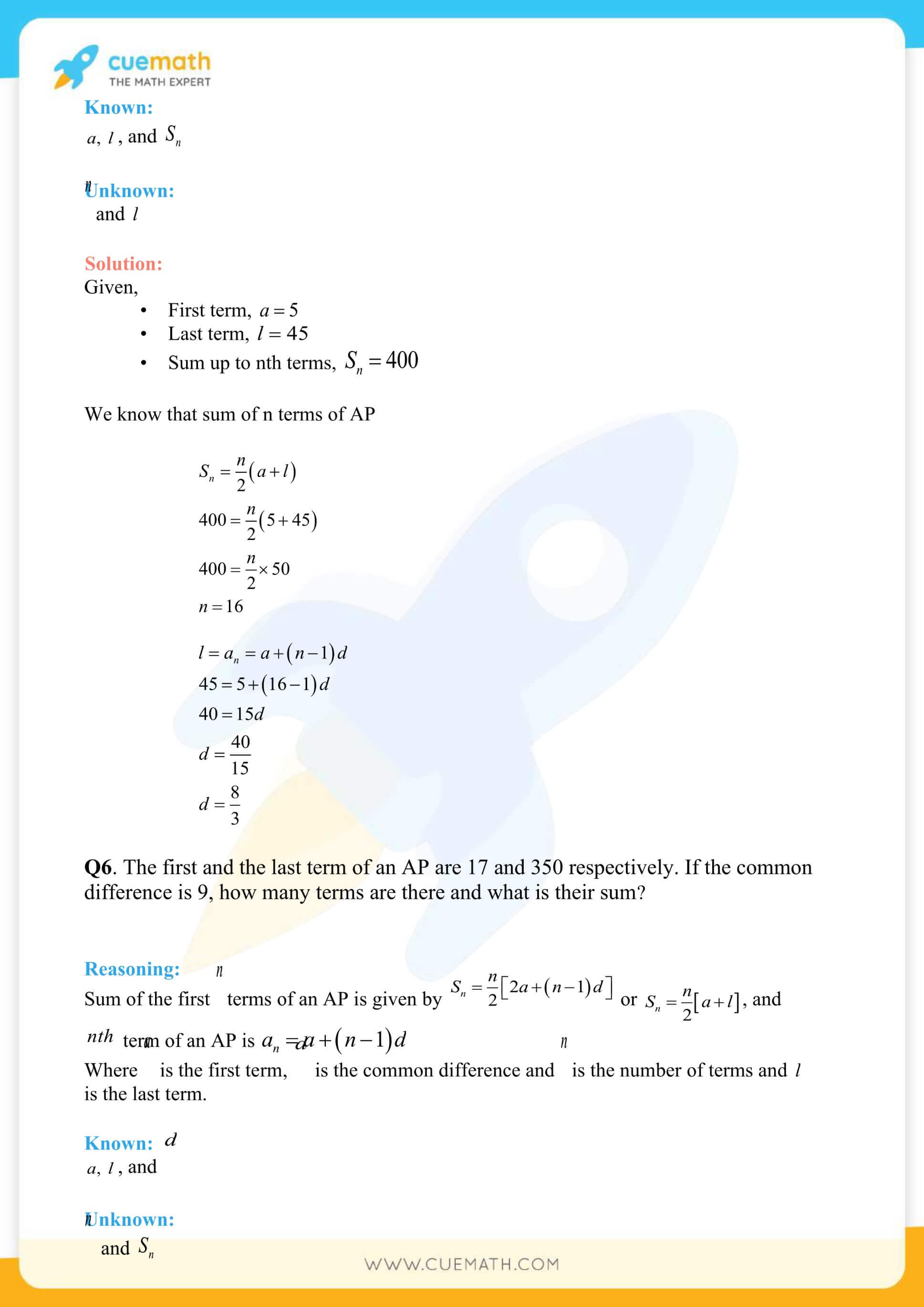 NCERT Solutions Class 10 Maths Chapter 5 Arithmetic Progressions 66