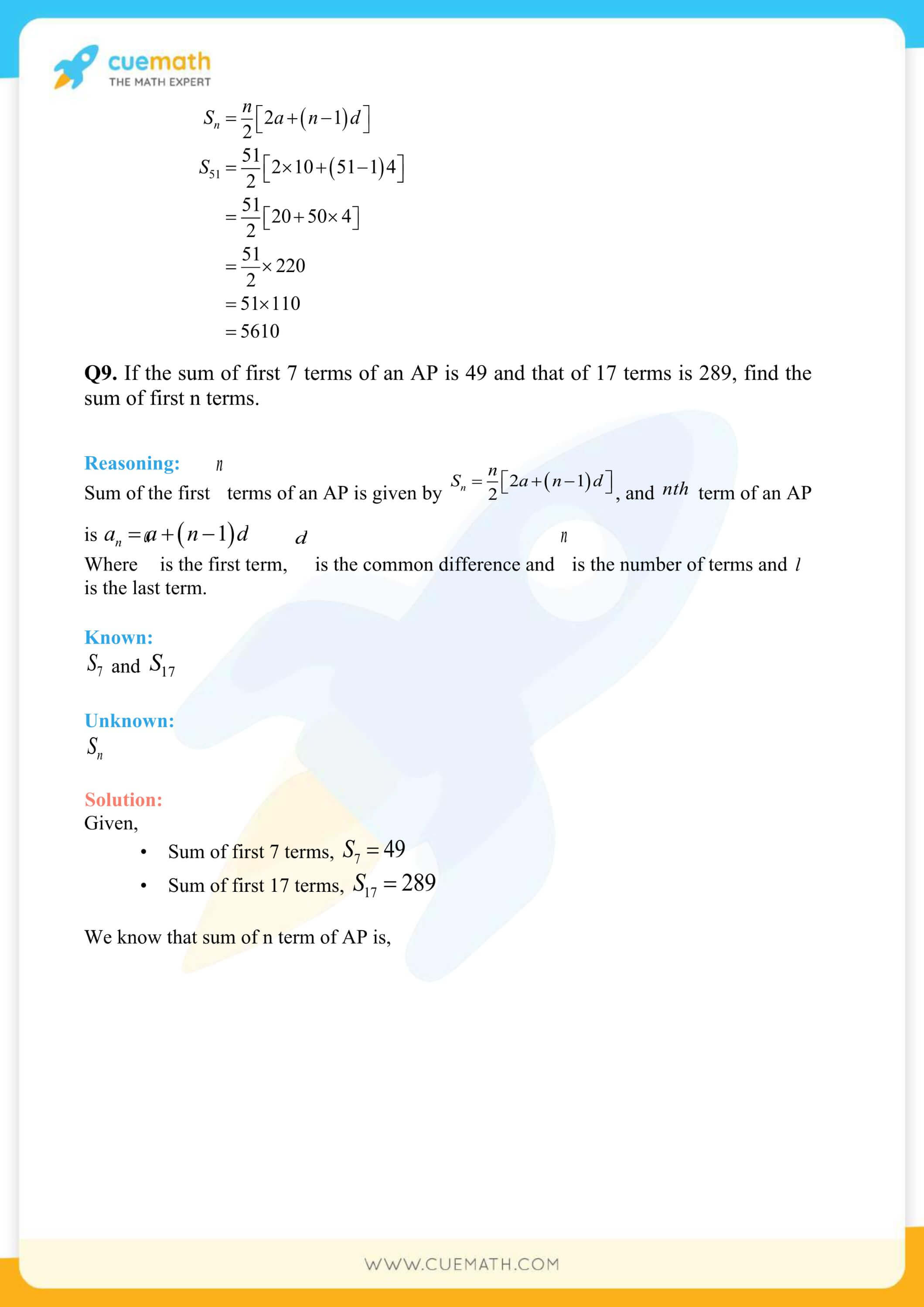 NCERT Solutions Class 10 Maths Chapter 5 Exercise 5.3 69