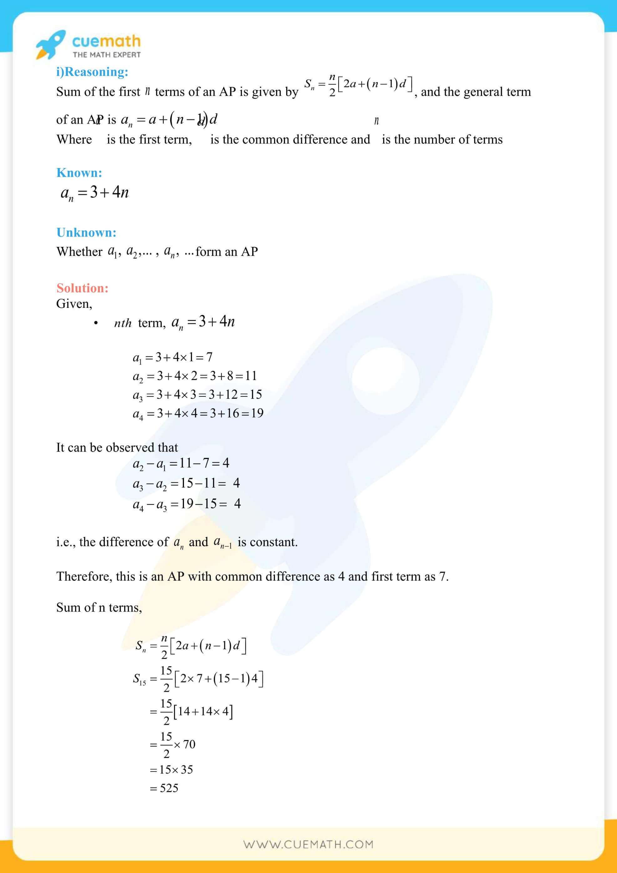 NCERT Solutions Class 10 Maths Chapter 5 Arithmetic Progressions 71