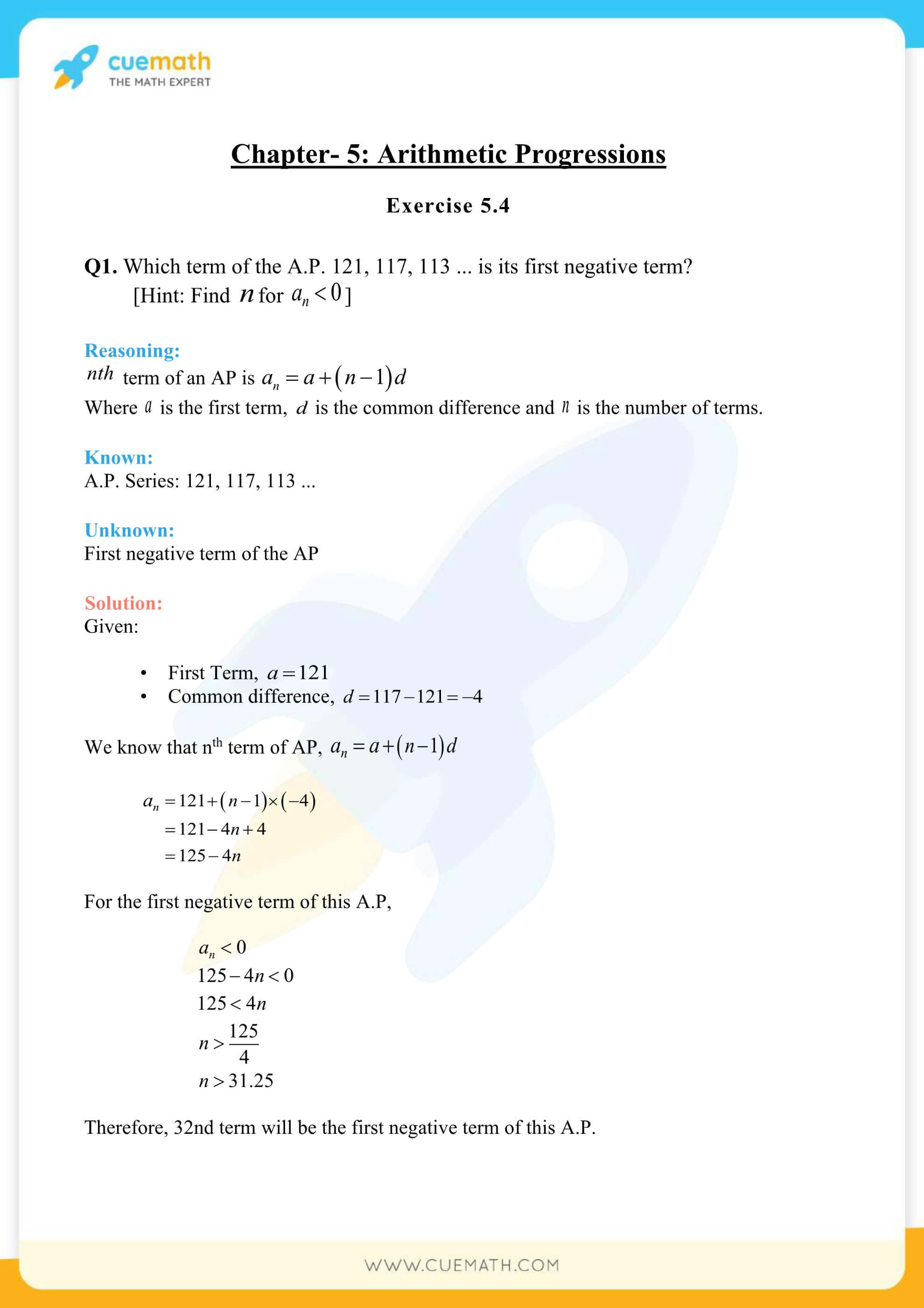 NCERT Solutions Class 10 Maths Chapter 5 Exercise 5.4 84