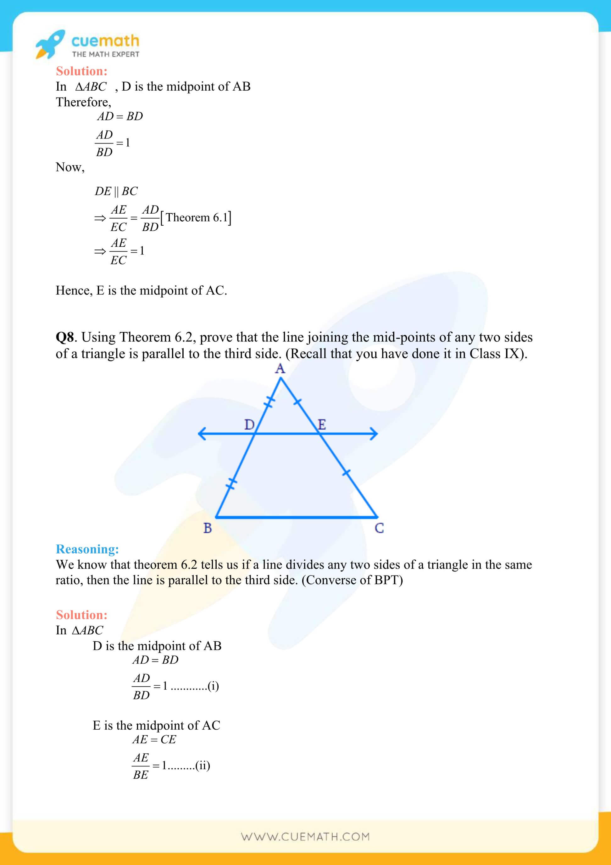NCERT Solutions Class 10 Maths Chapter 6 Triangles 12