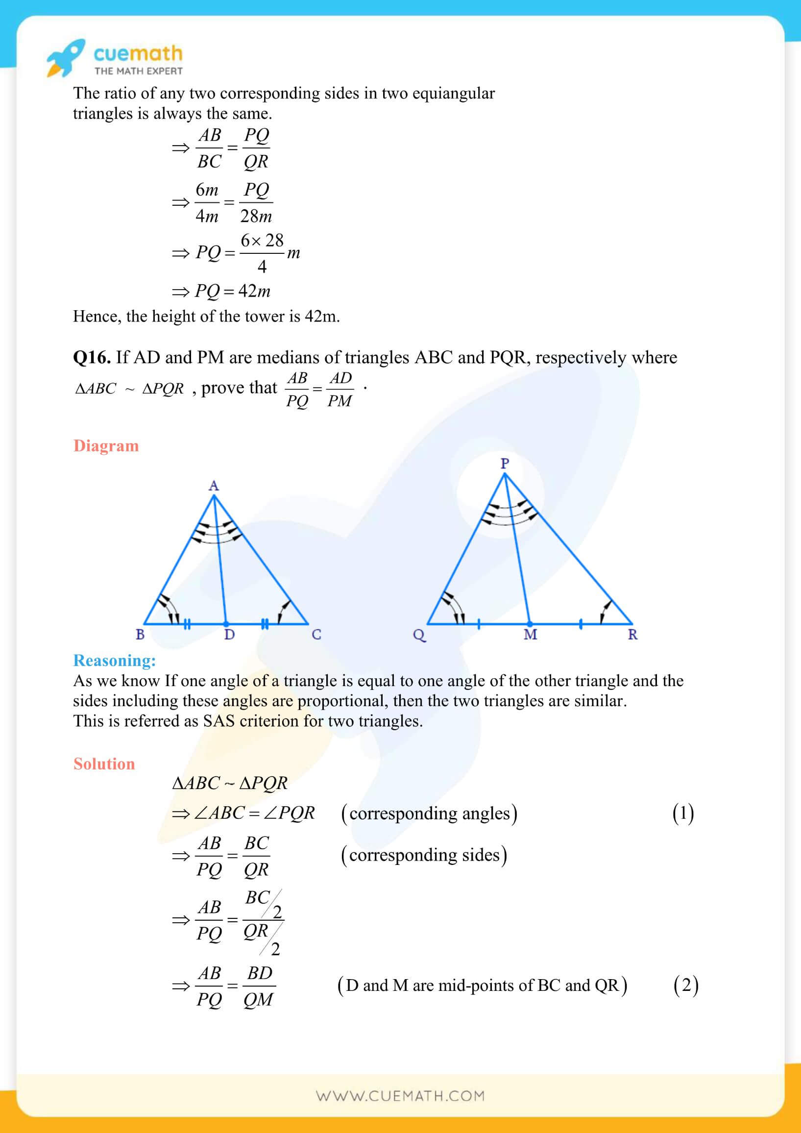 NCERT Solutions Class 10 Maths Chapter 6 Exercise 6.3 34