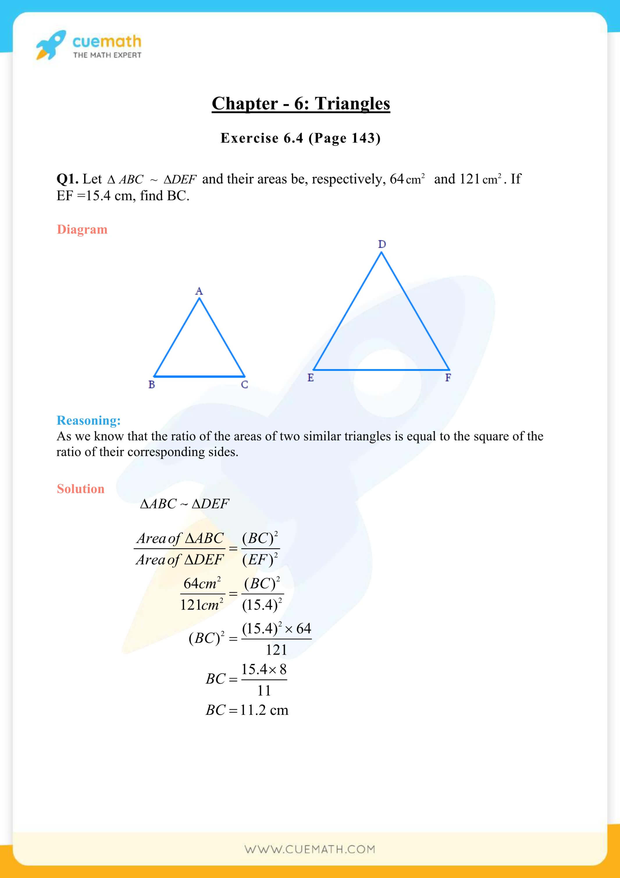 NCERT Solutions Class 10 Maths Chapter 6 Exercise 6.4 36