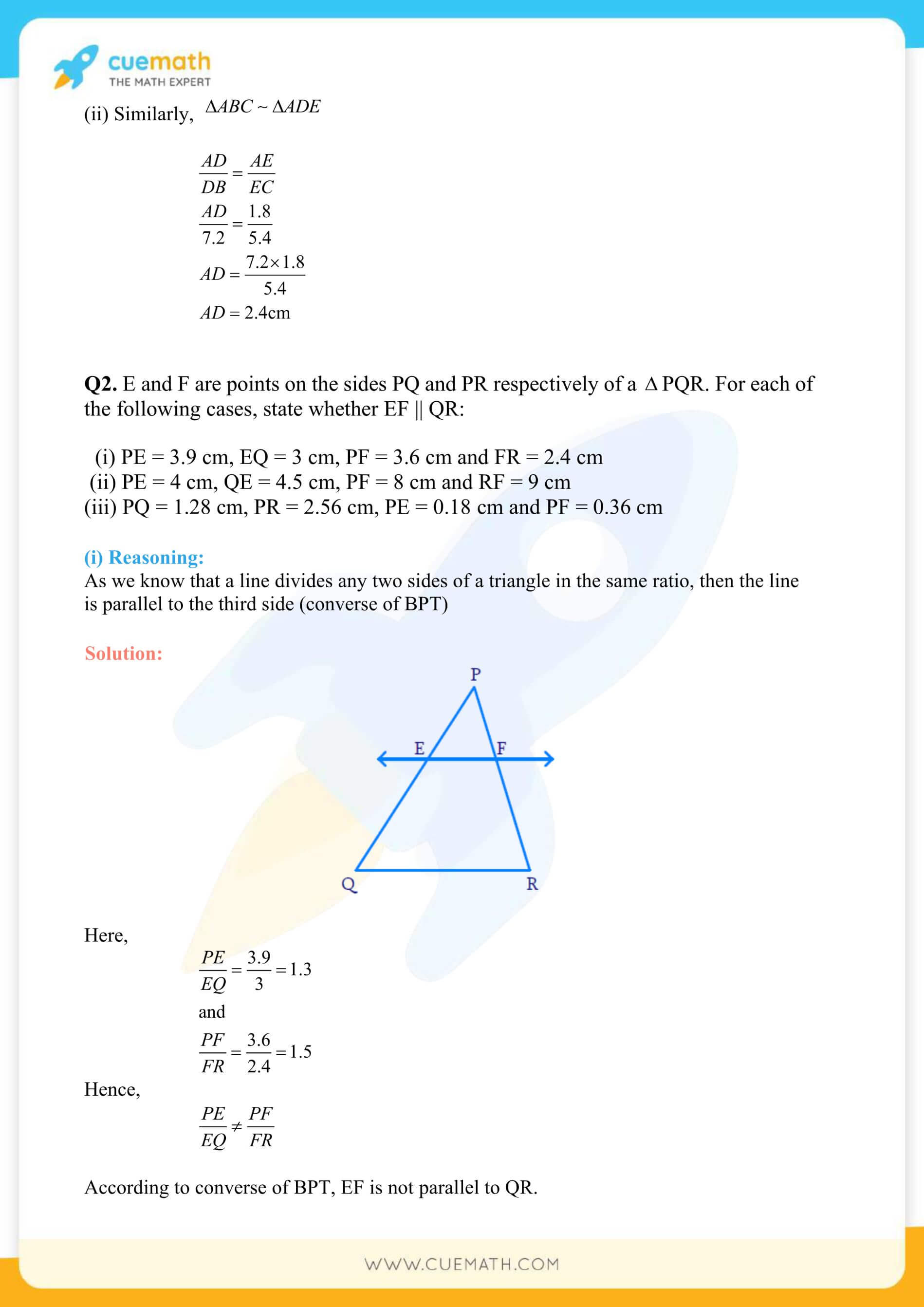 NCERT Solutions Class 10 Maths Chapter 6 Triangles 6