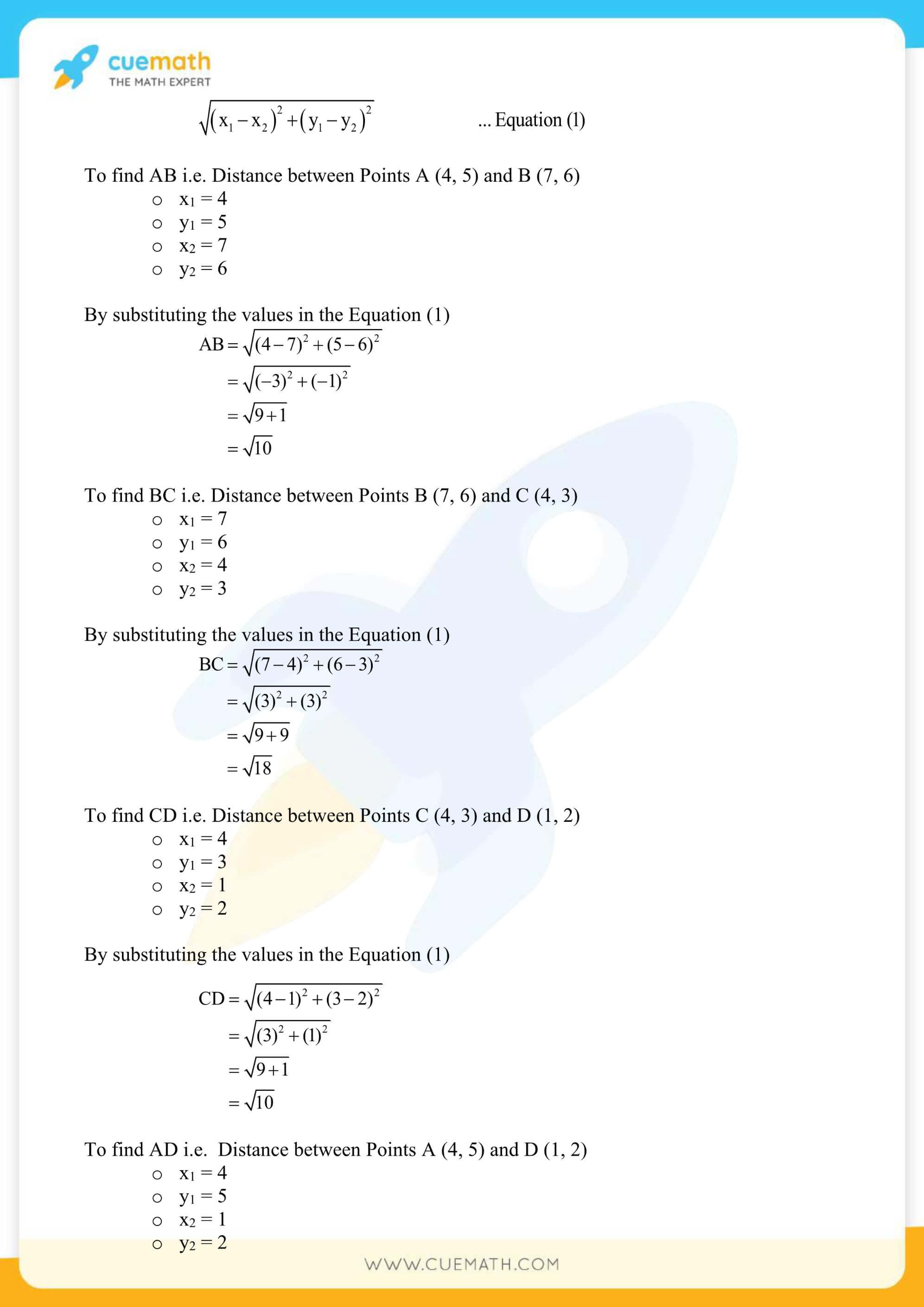 NCERT Solutions Class 10 Maths Chapter 7 Coordinate Geometry 14