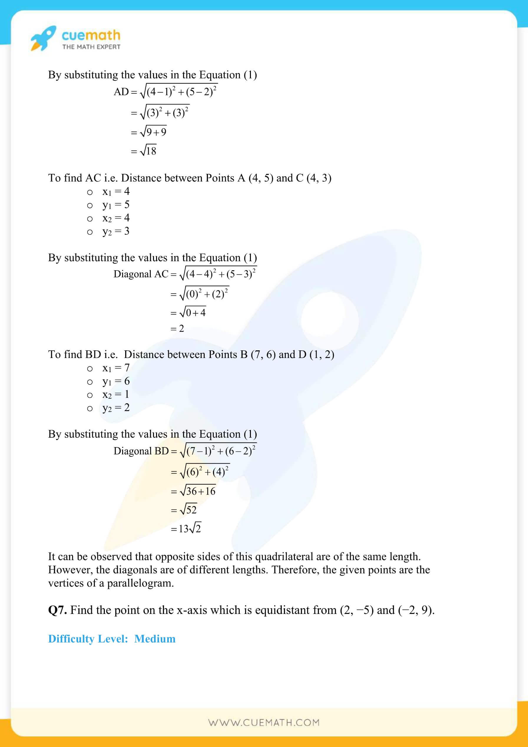 NCERT Solutions Class 10 Maths Chapter 7 Coordinate Geometry 15