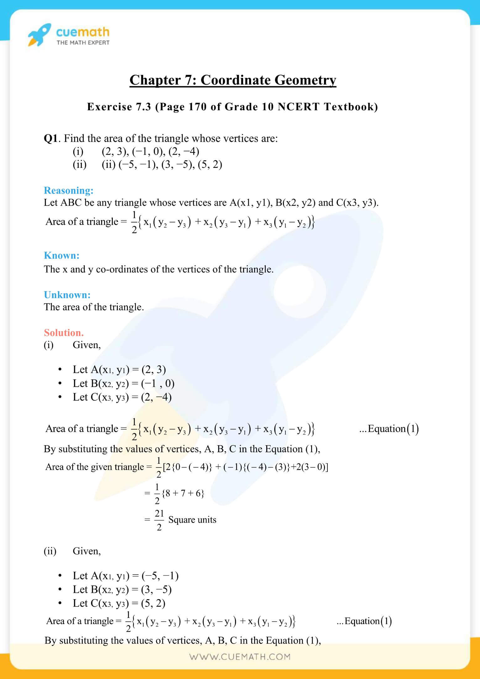 NCERT Solutions Class 10 Maths Chapter 7 Coordinate Geometry 33