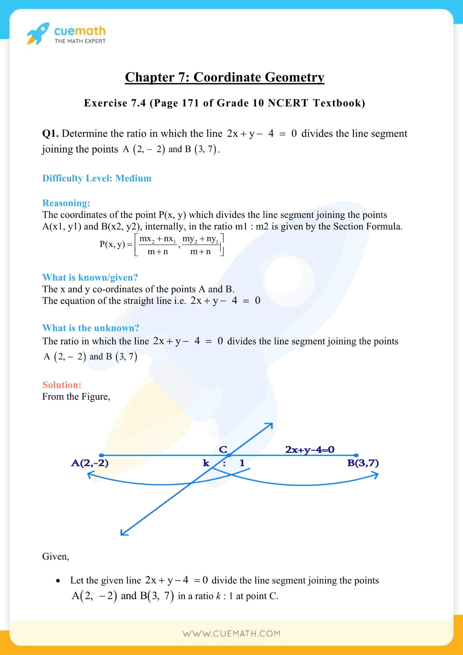 NCERT Solutions Class 10 Maths Chapter 7 Coordinate Geometry 40