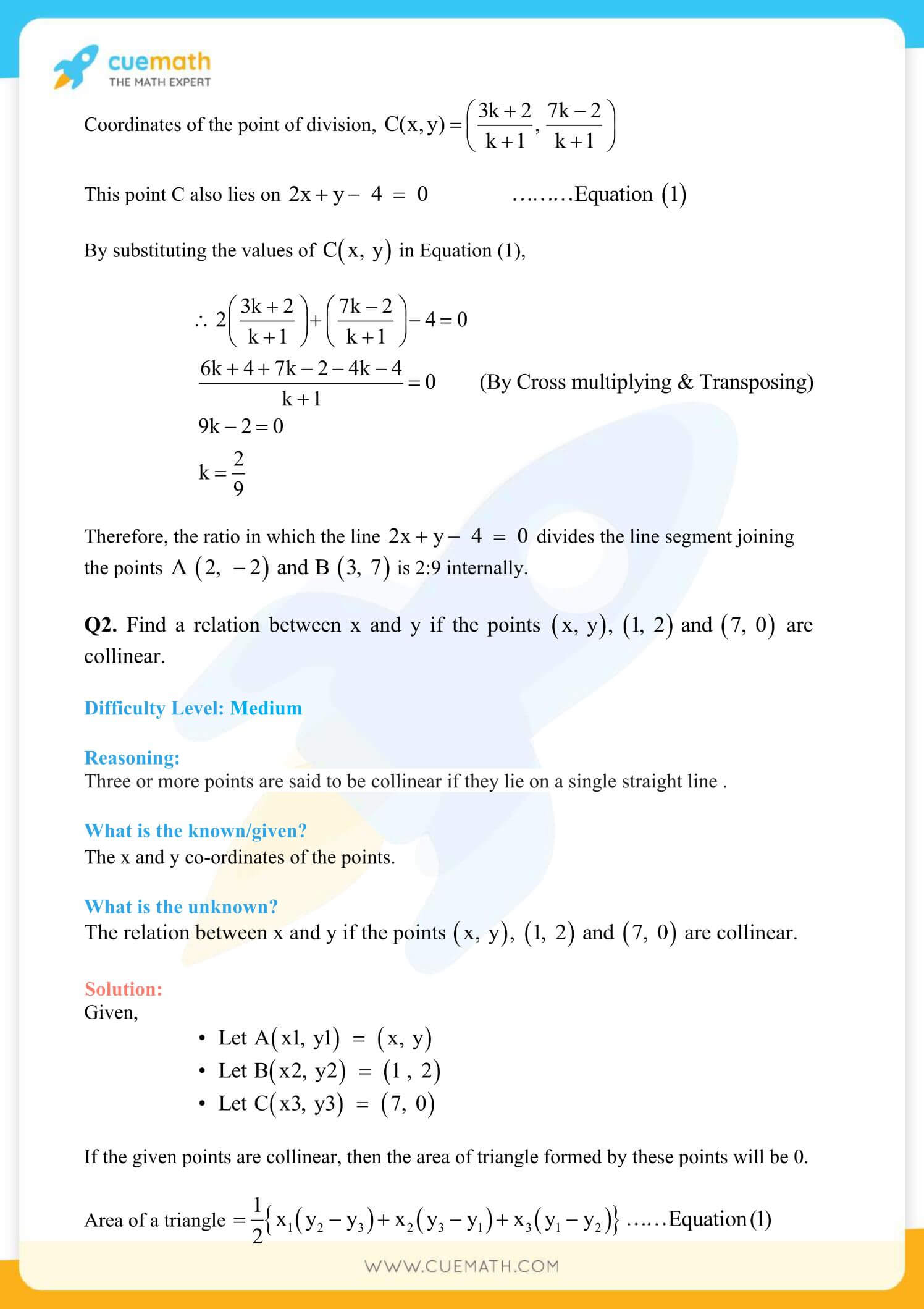 NCERT Solutions Class 10 Maths Chapter 7 Coordinate Geometry 41