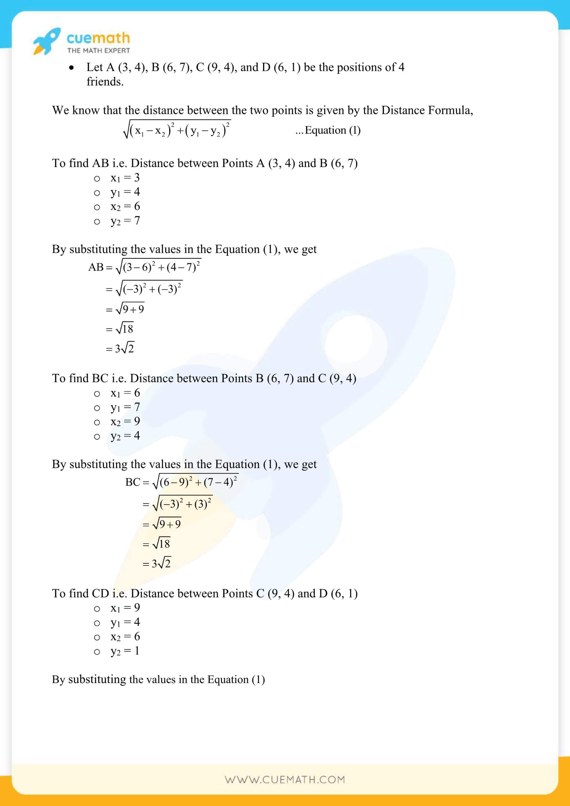 NCERT Solutions Class 10 Maths Chapter 7 Exercise 7.1 7