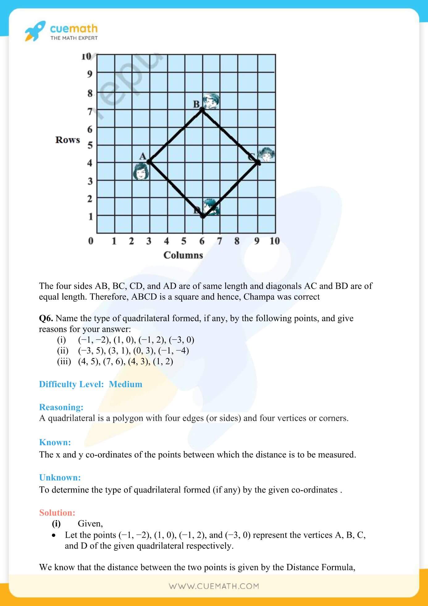 NCERT Solutions Class 10 Maths Chapter 7 Exercise 7.1 9