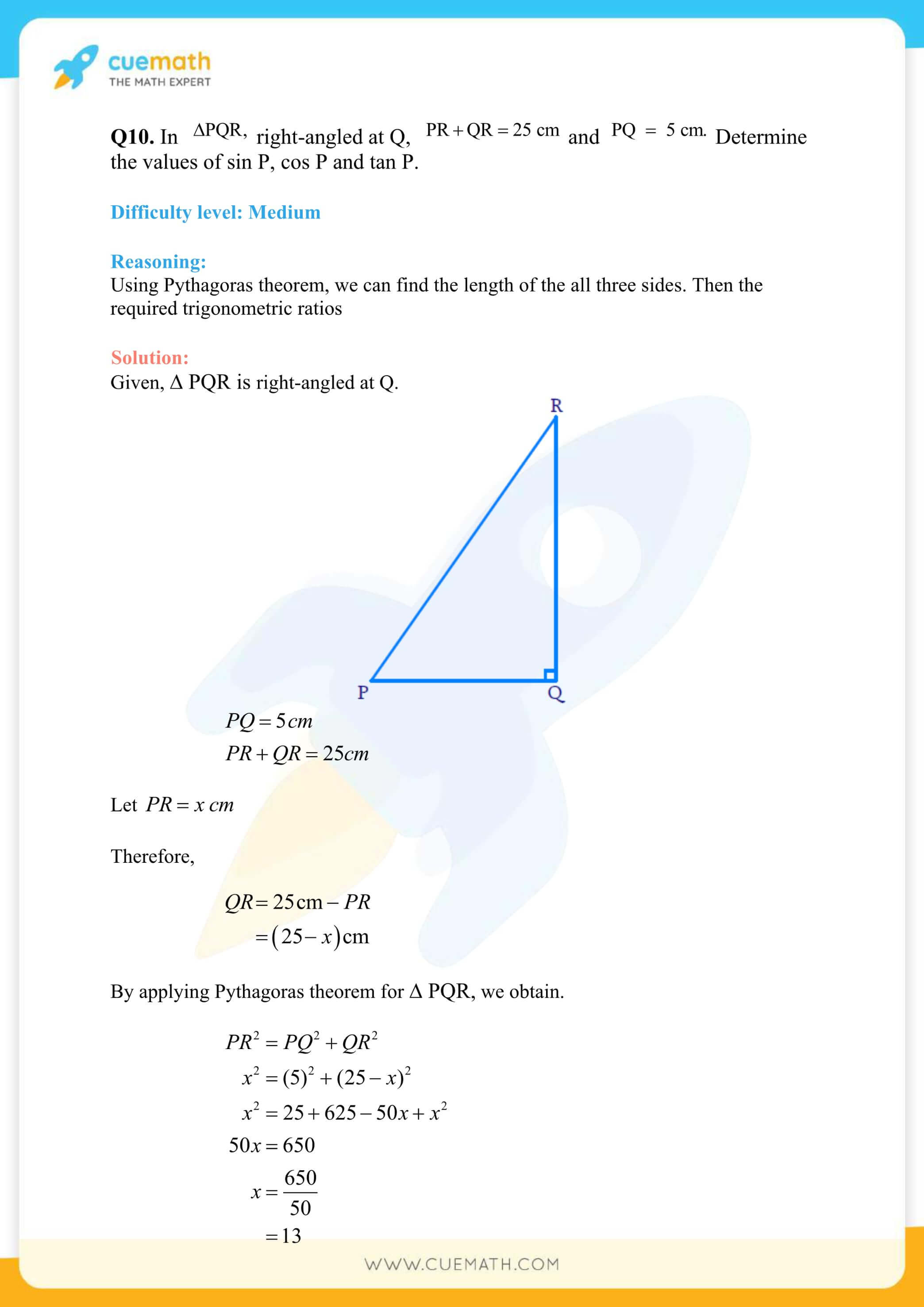 NCERT Solutions Class 10 Maths Chapter 8 Exercise 8.1 18