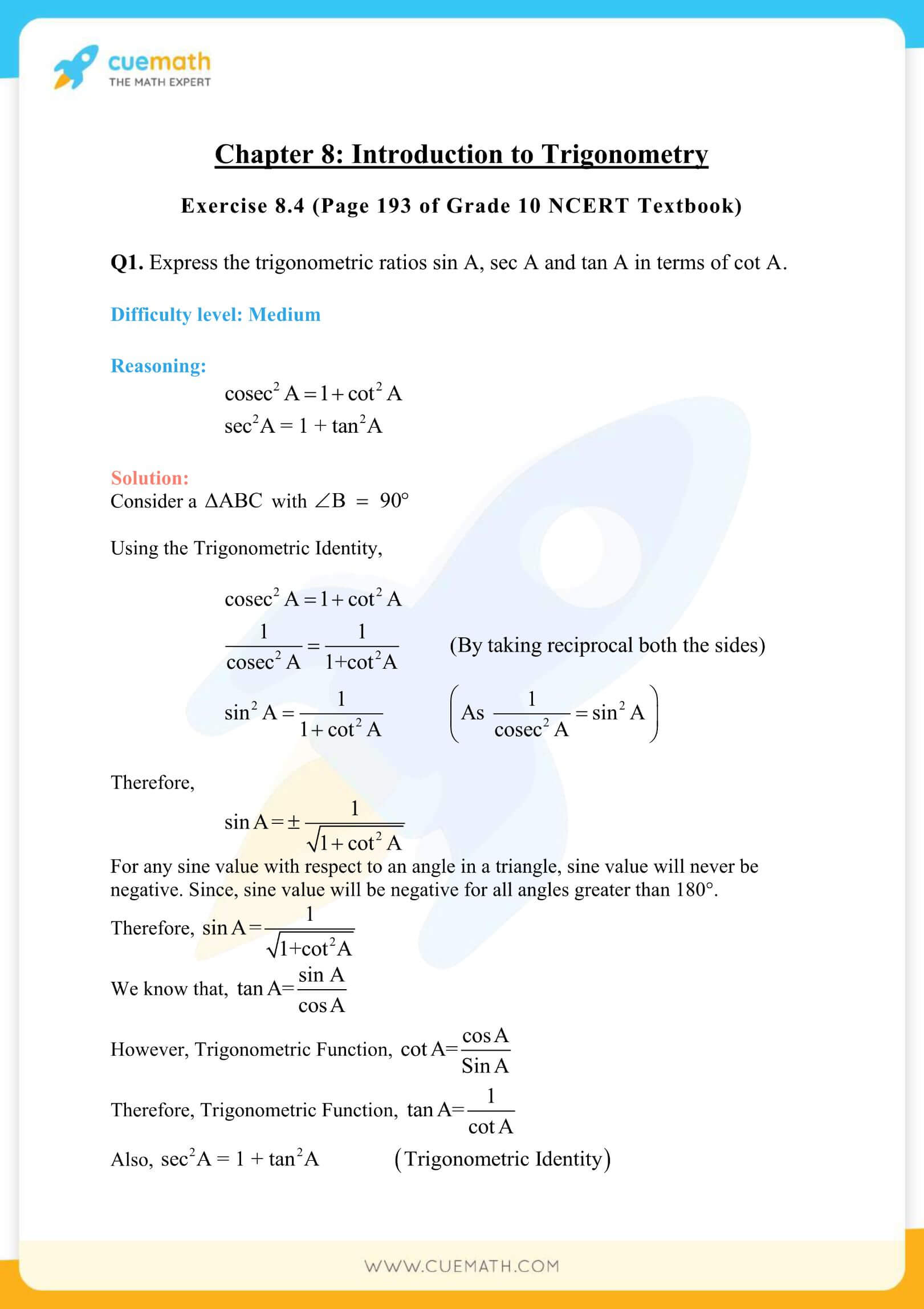 NCERT Solutions Class 10 Maths Chapter 8 Exercise 8.4 37