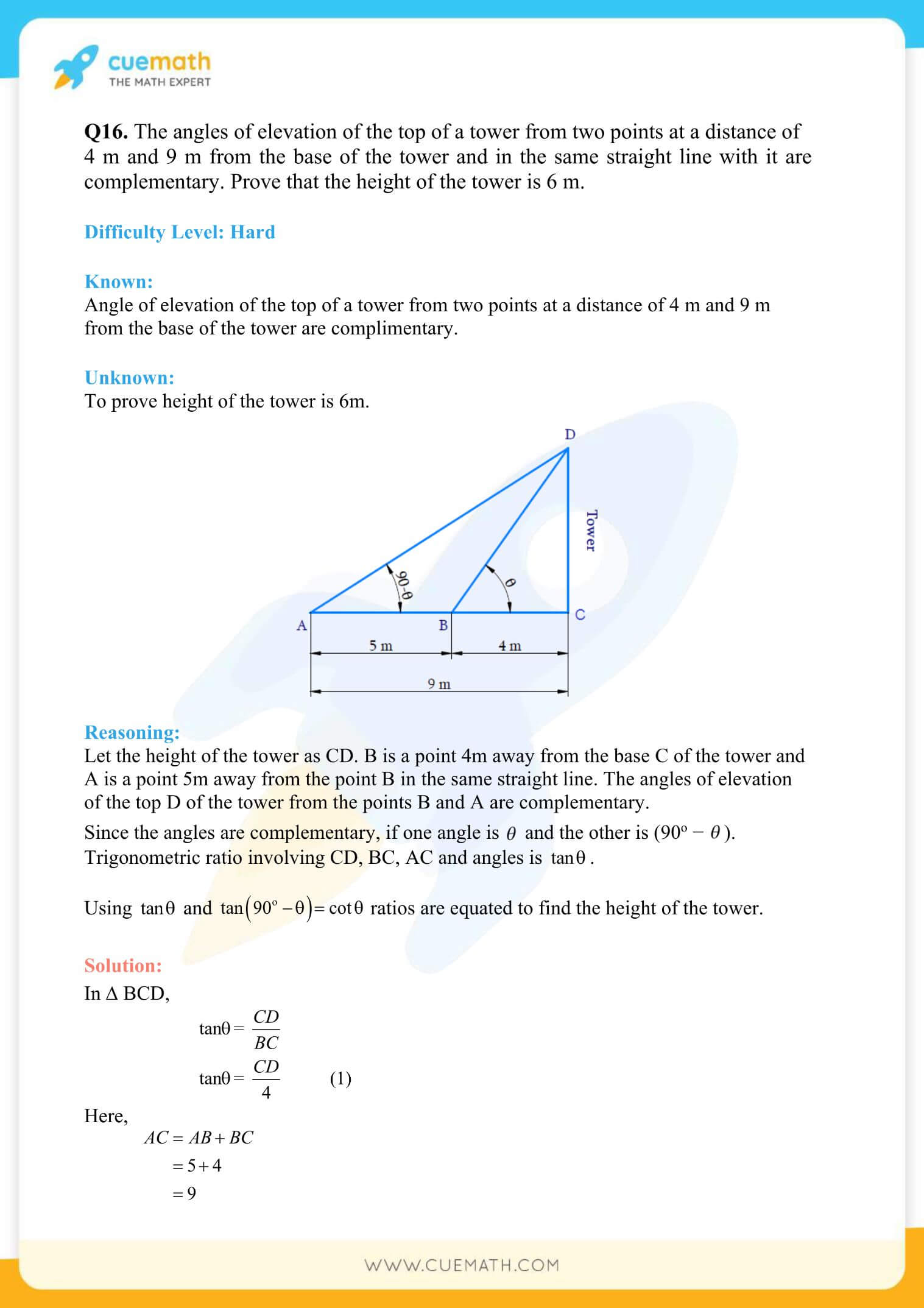 NCERT Solutions Class 10 Maths Chapter 9 Applications Of Trigonometry 23