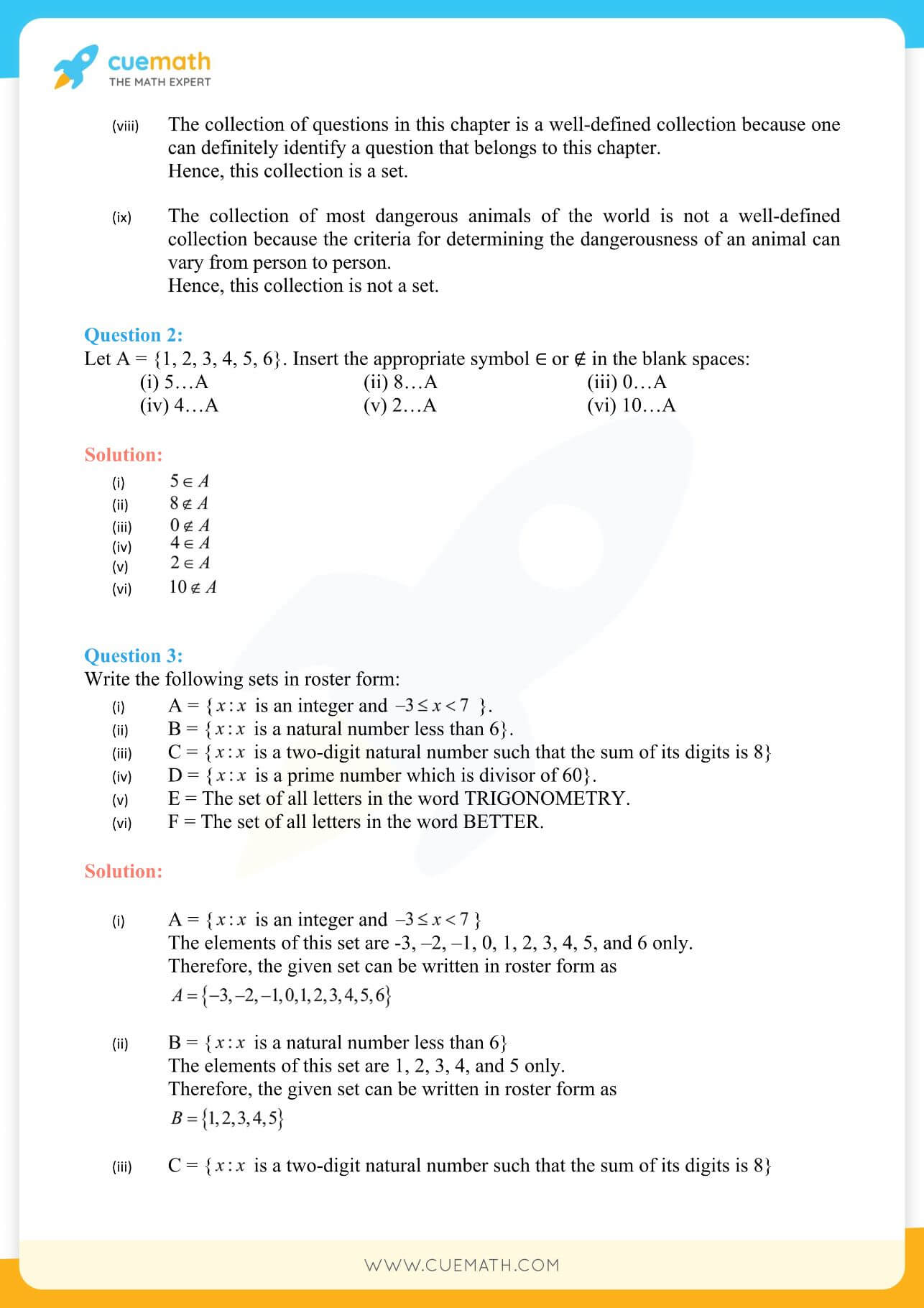 NCERT Solutions Class 11 Maths Chapter 1 Exercise 1.1 2