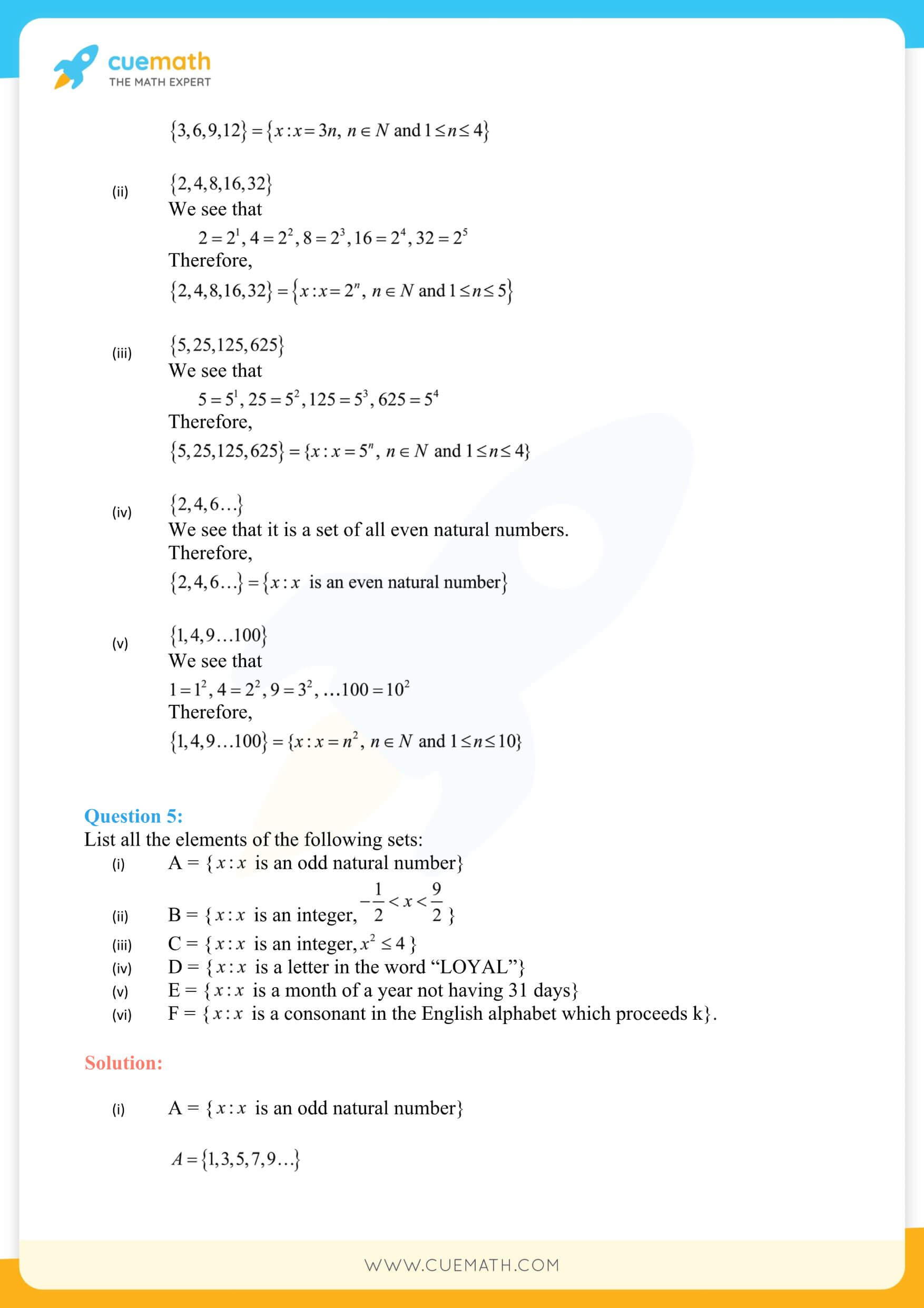 NCERT Solutions For Class 11 Maths Chapter 1 Exercise 1 1 Sets 