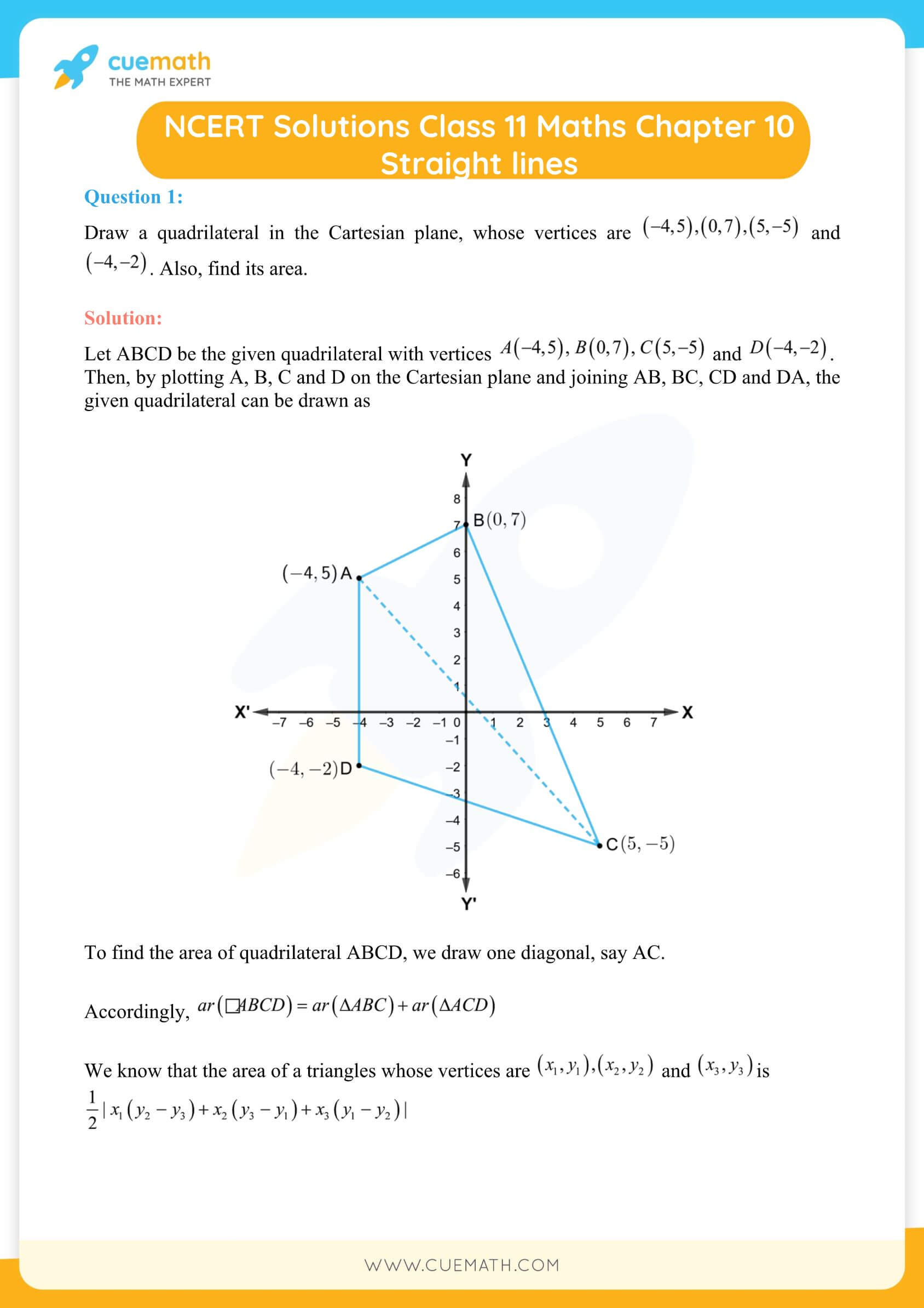 NCERT Solutions Class 11 Maths Chapter 10 Exercise 10.1 1