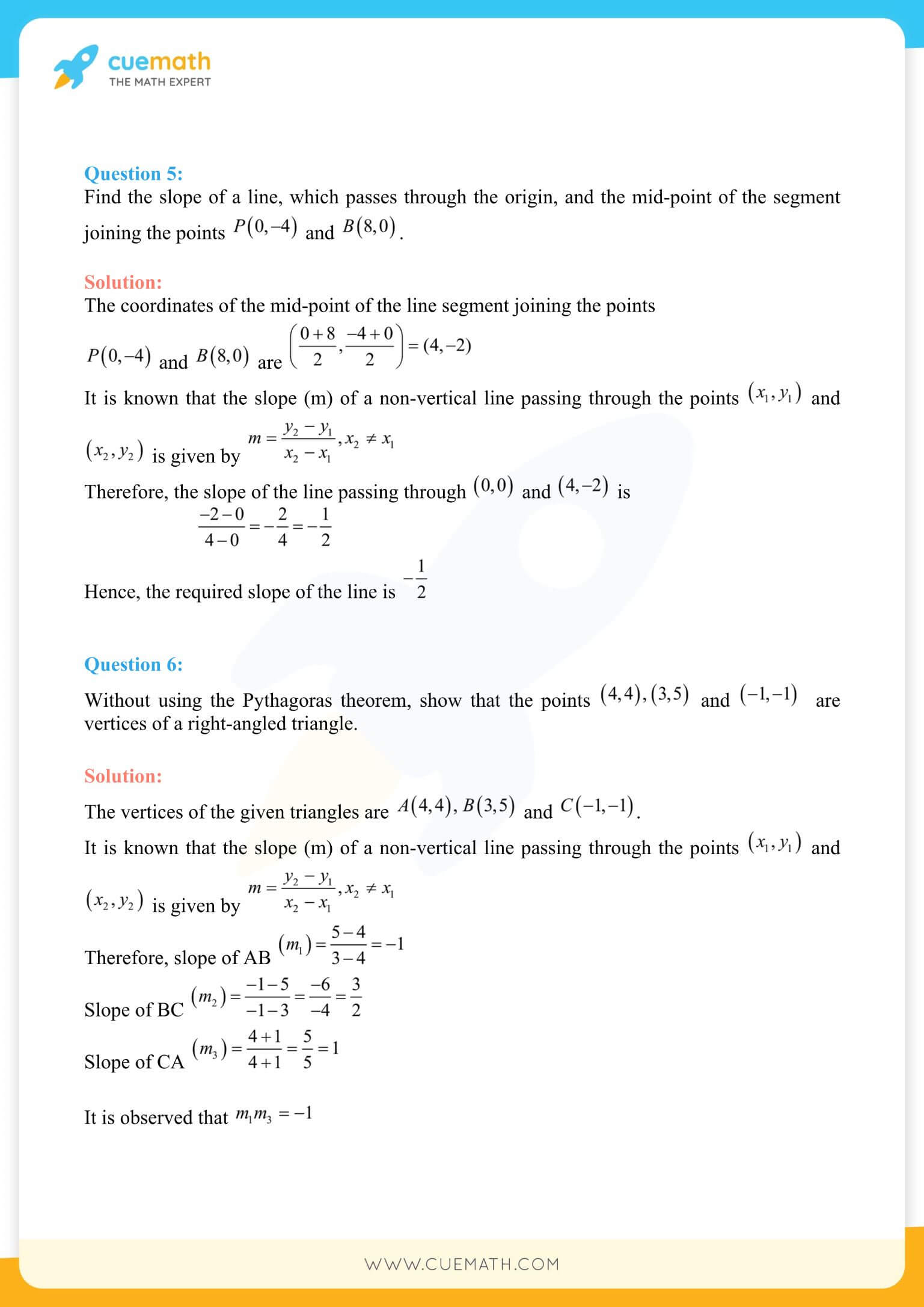 NCERT Solutions Class 11 Maths Chapter 10 Exercise 10.1 5