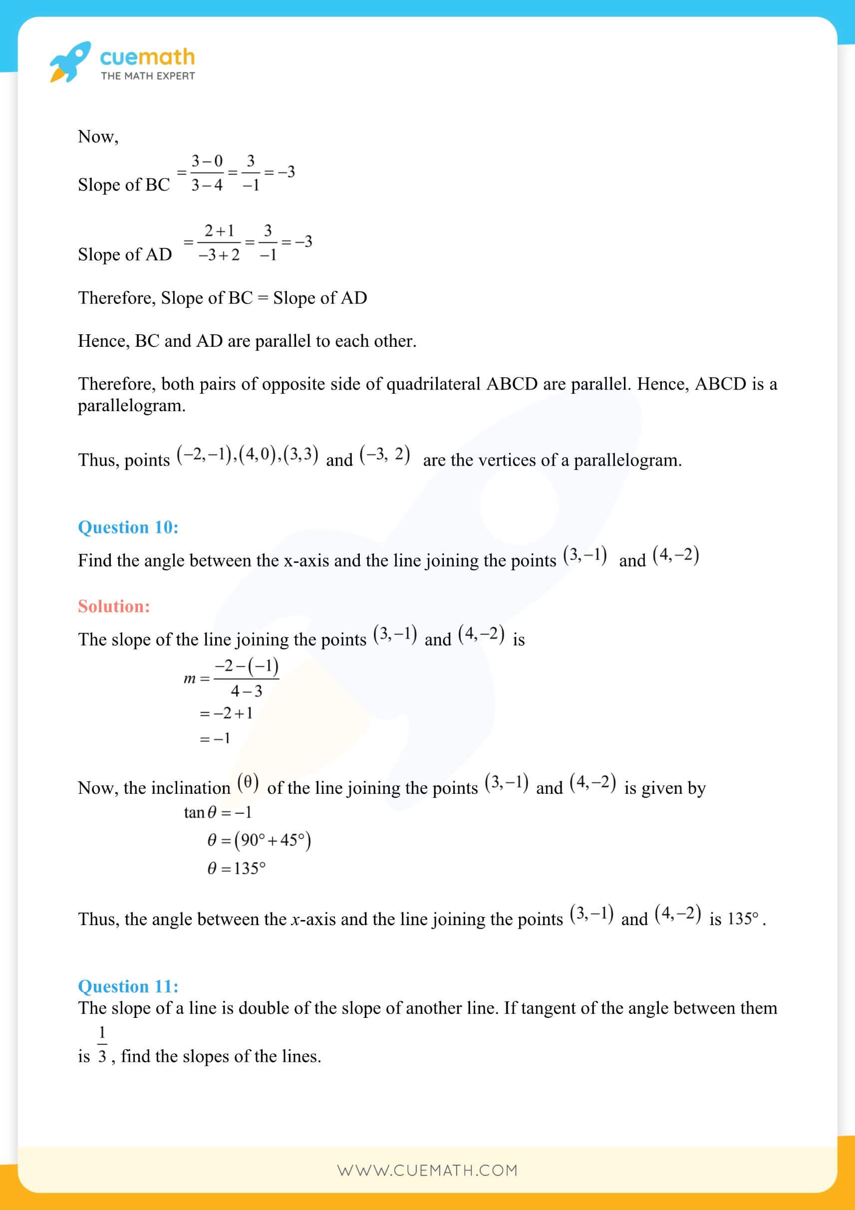 NCERT Solutions Class 11 Maths Chapter 10 Exercise 10.1 8