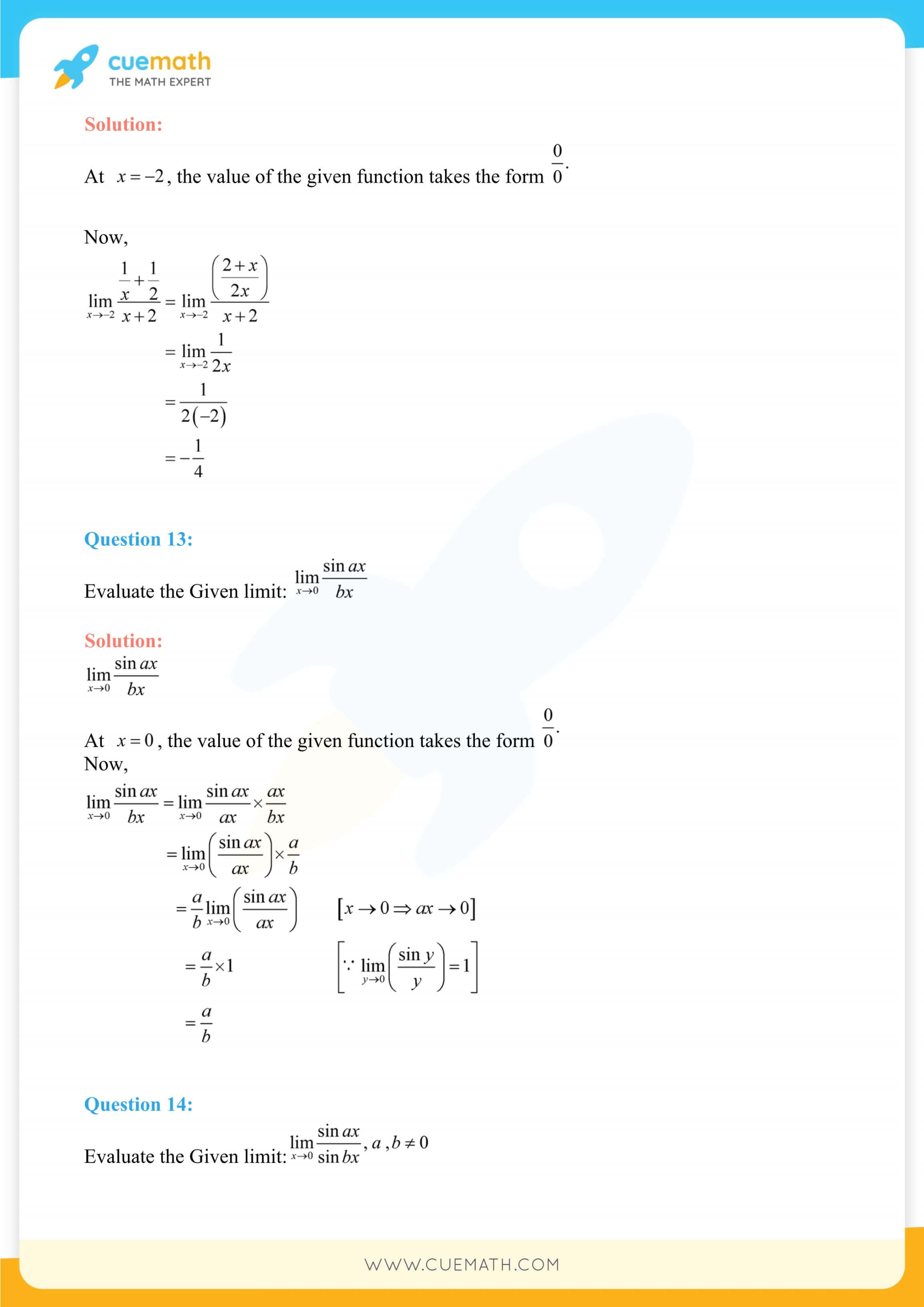NCERT Solutions Class 11 Maths Chapter 13 Exercise 13.1 5