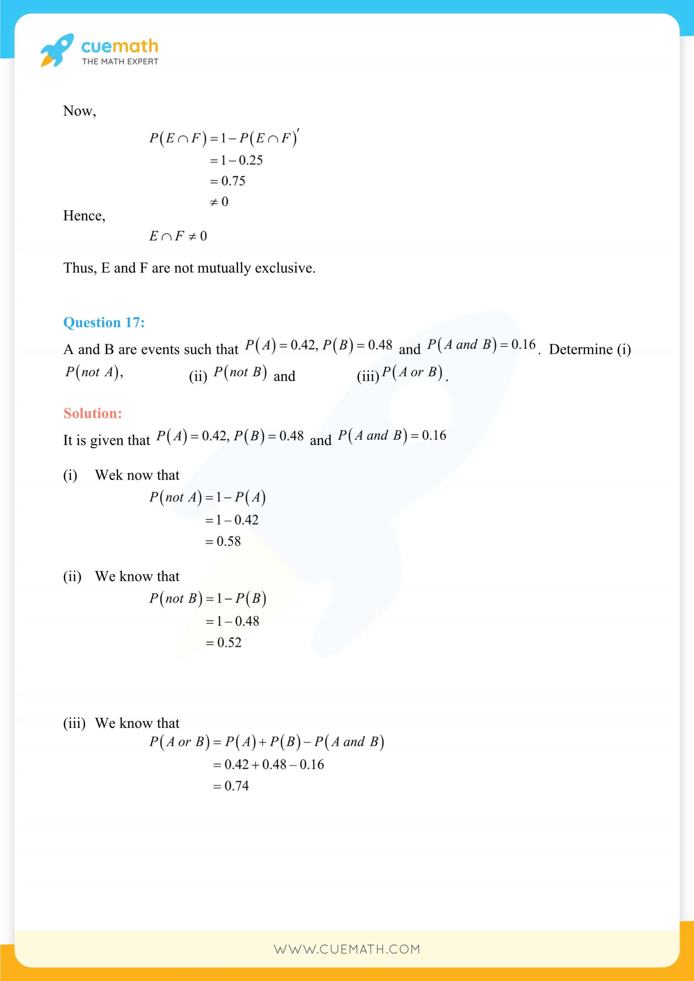 NCERT Solutions Class 11 Maths Chapter 16 30