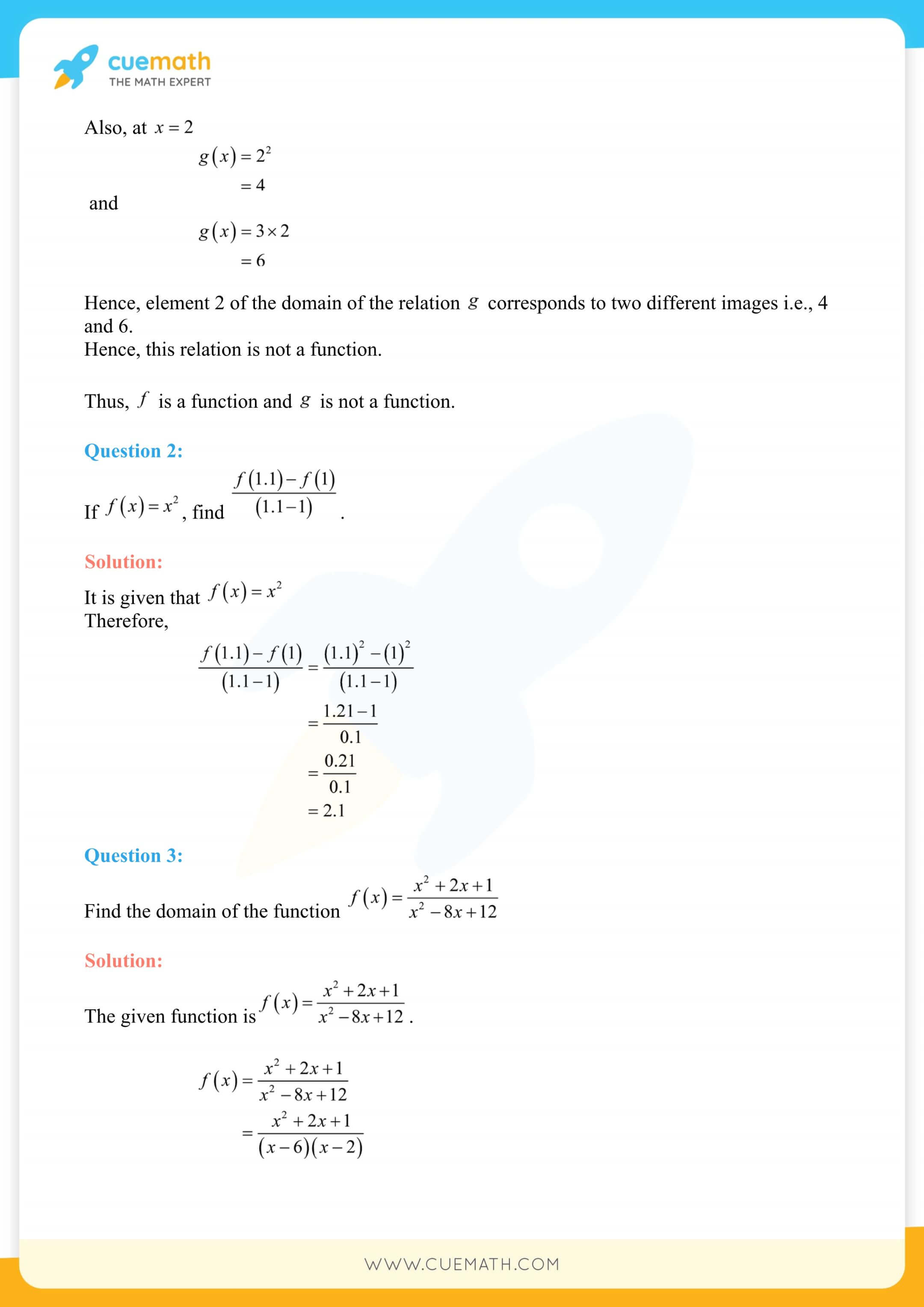 relations and functions class 11 exercise 2.1 solutions