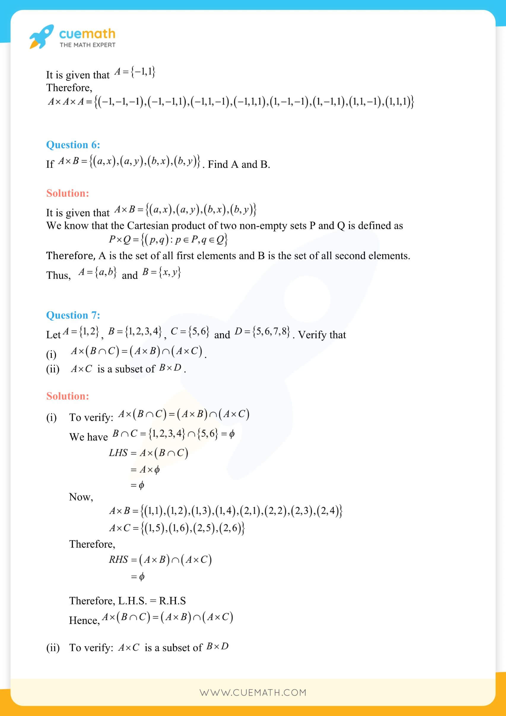 NCERT Solutions Class 11 Maths Chapter 2 Exercise 2.1 3