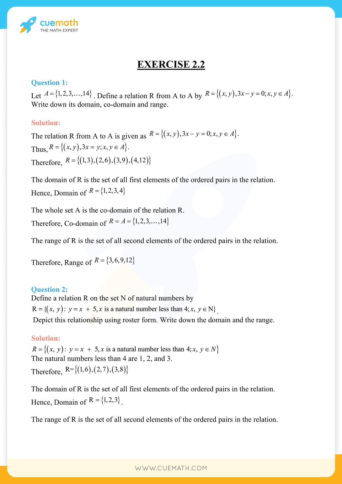 NCERT Solutions Class 11 Maths Chapter 2 Exercise 2.2 6