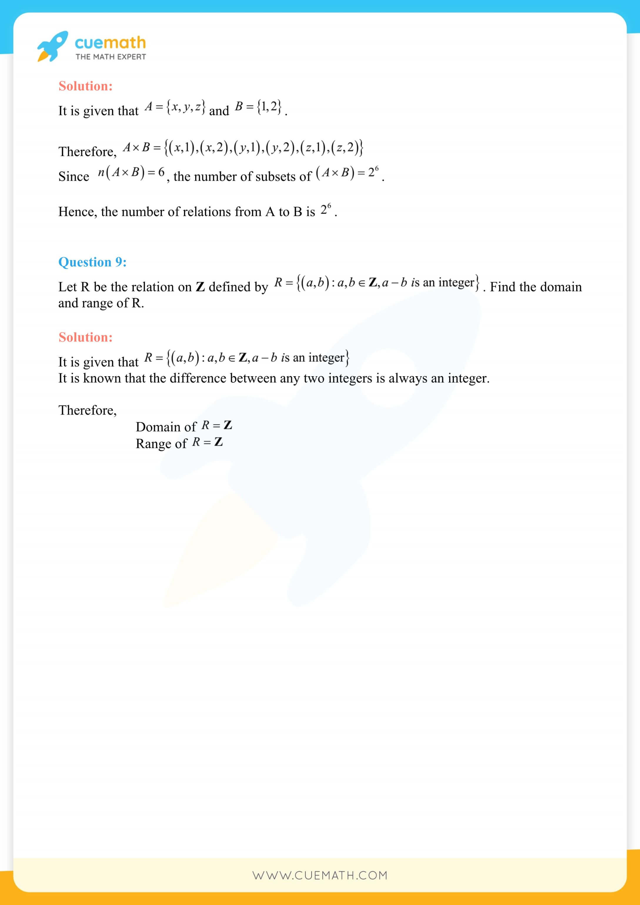 NCERT Solutions Class 11 Maths Chapter 2 9